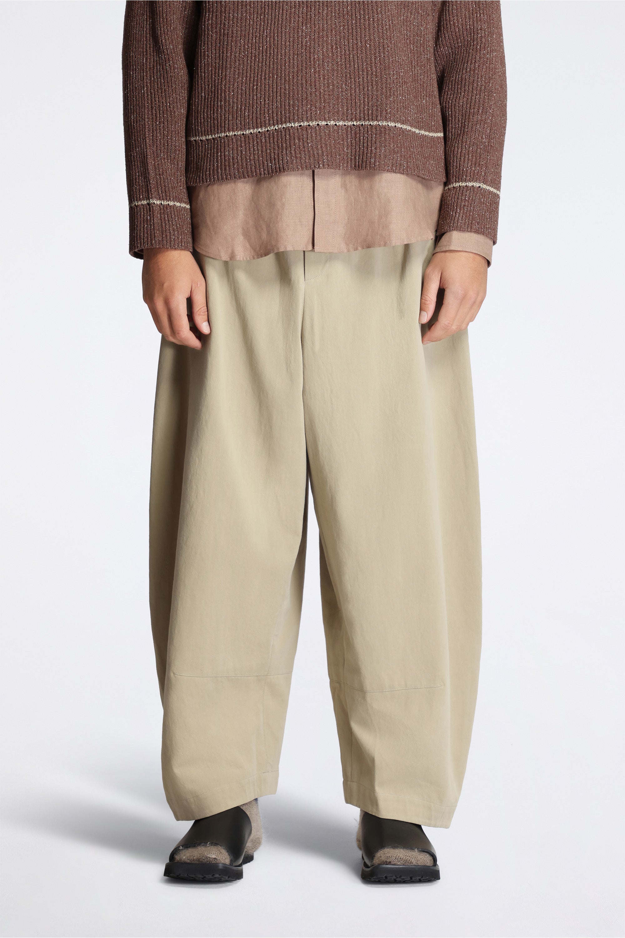 Cocoon Pant Khaki Cotton Hemp Twill
