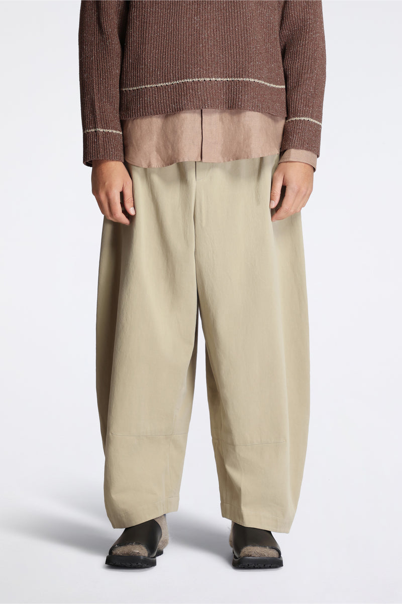 Cocoon Pant Khaki Cotton Hemp Twill