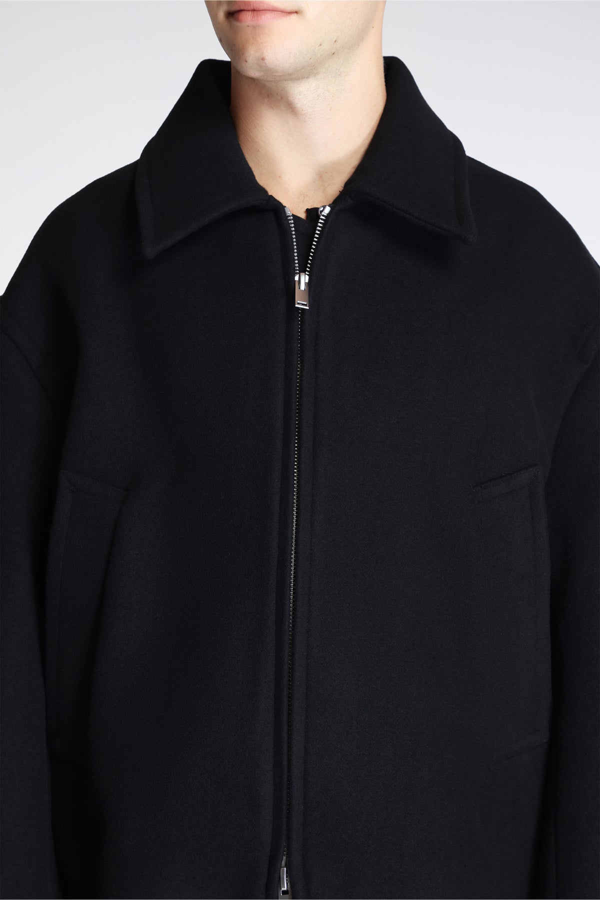 Grevan Short Zip Up Coat Black
