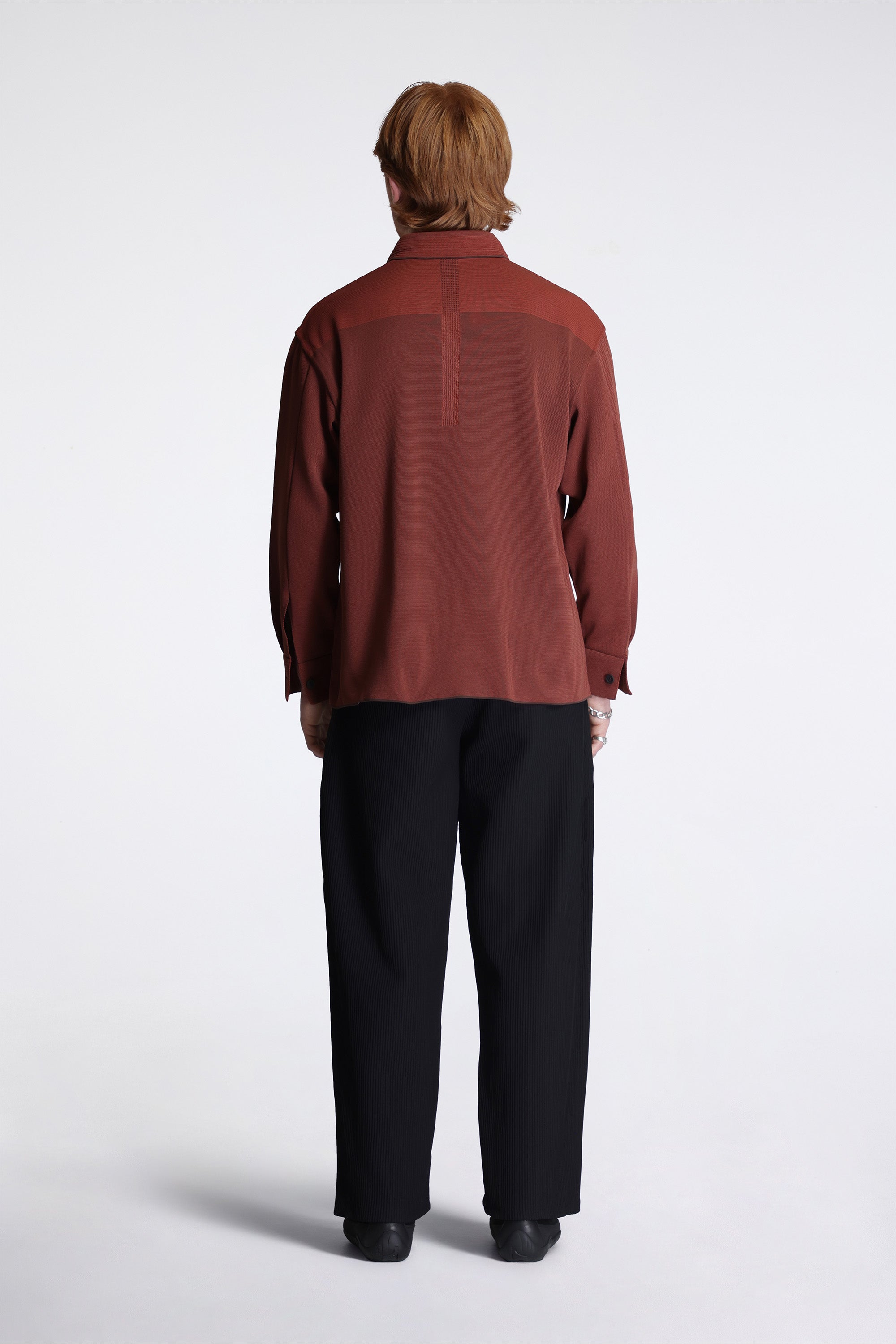 Soft Milan Covered Placket Shirt Auburn