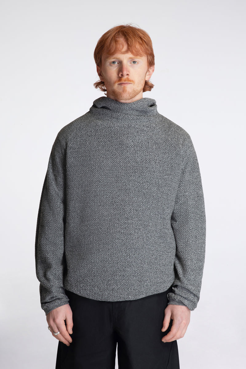 Perforated Wholegarment Knit Top Frozen Dew