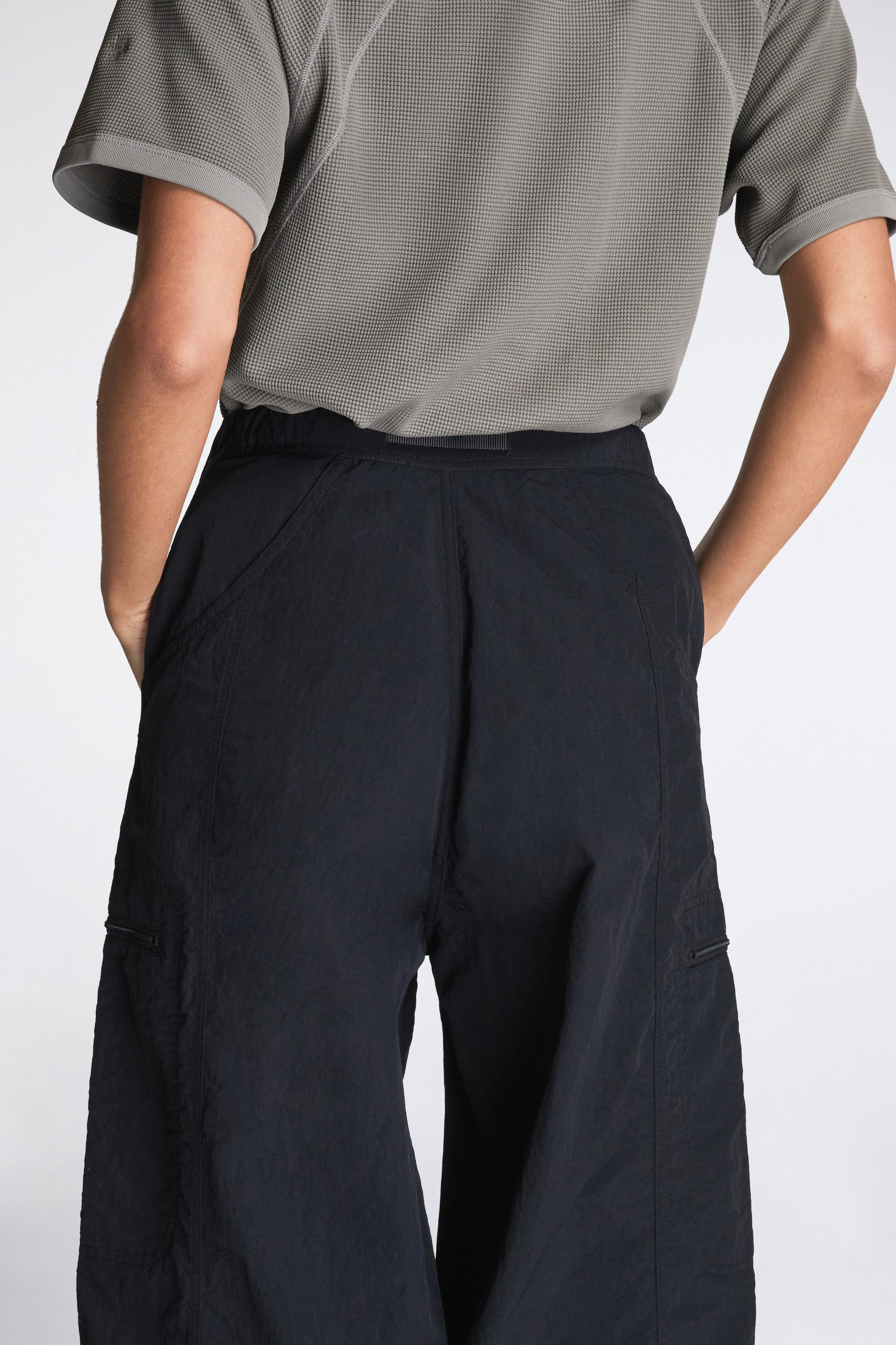 Nylon Balloon Pant Black