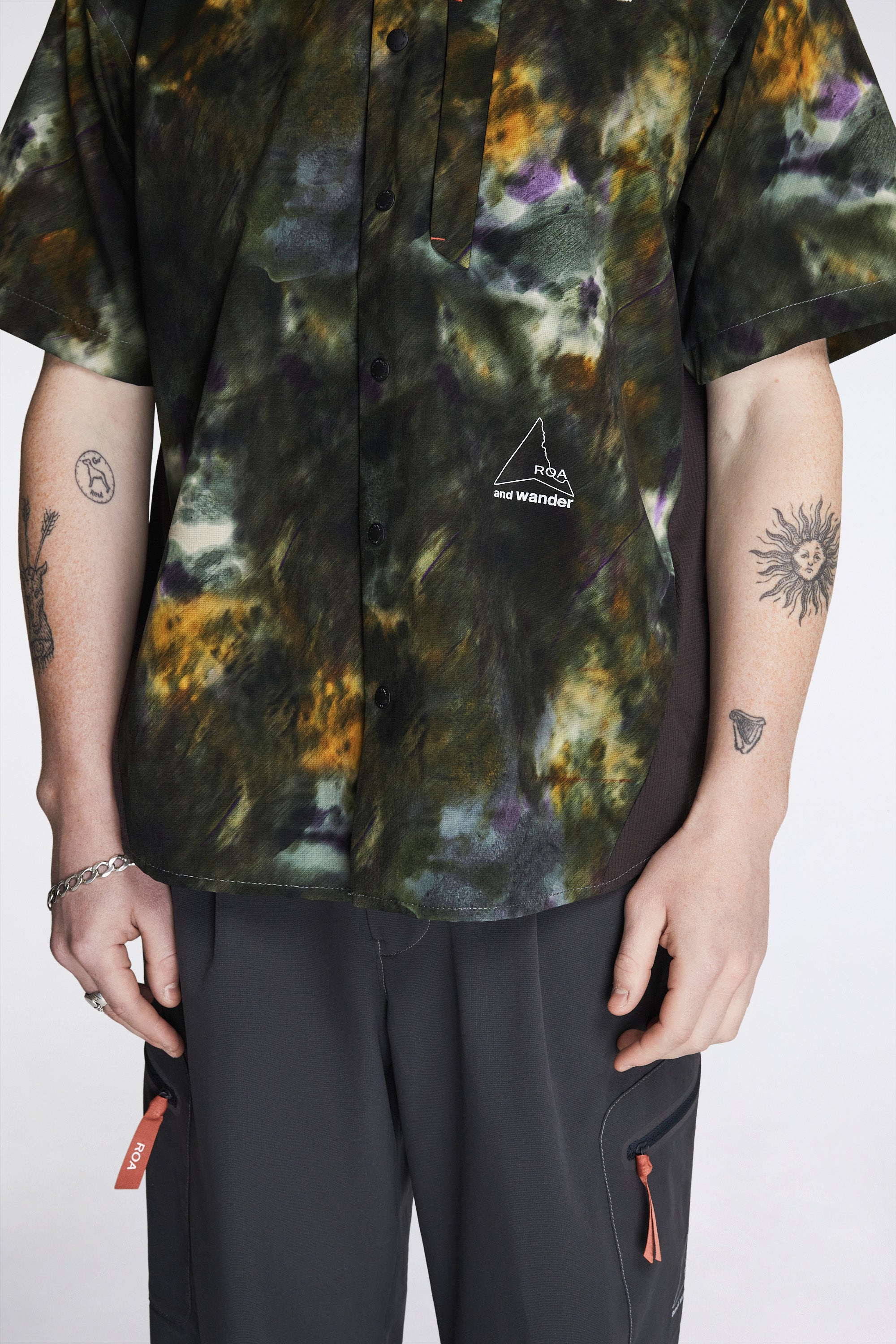 Roa × And Wander Printed Breathable Shirt Camo