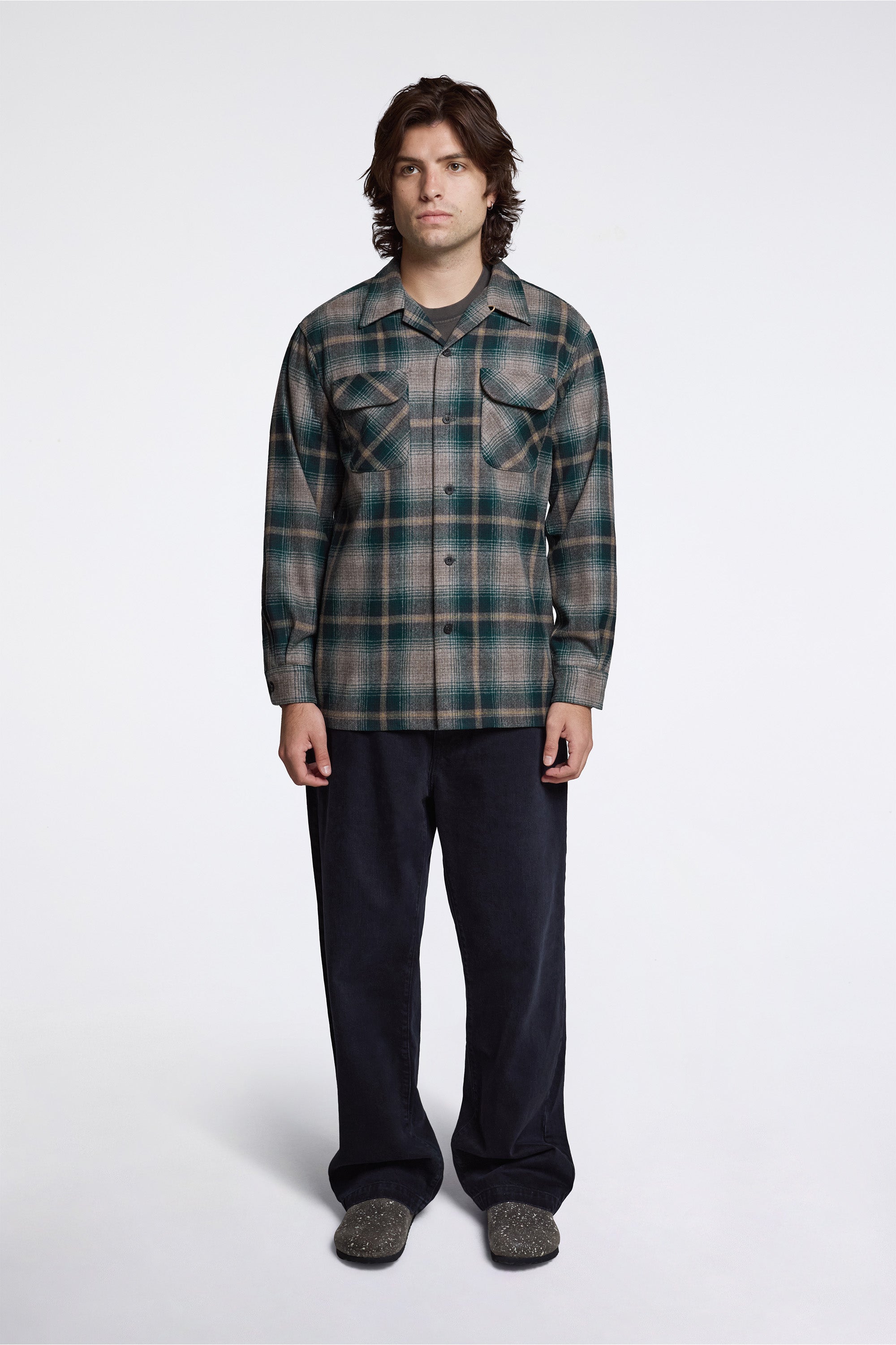 Board Shirt Green/Brown Ombre