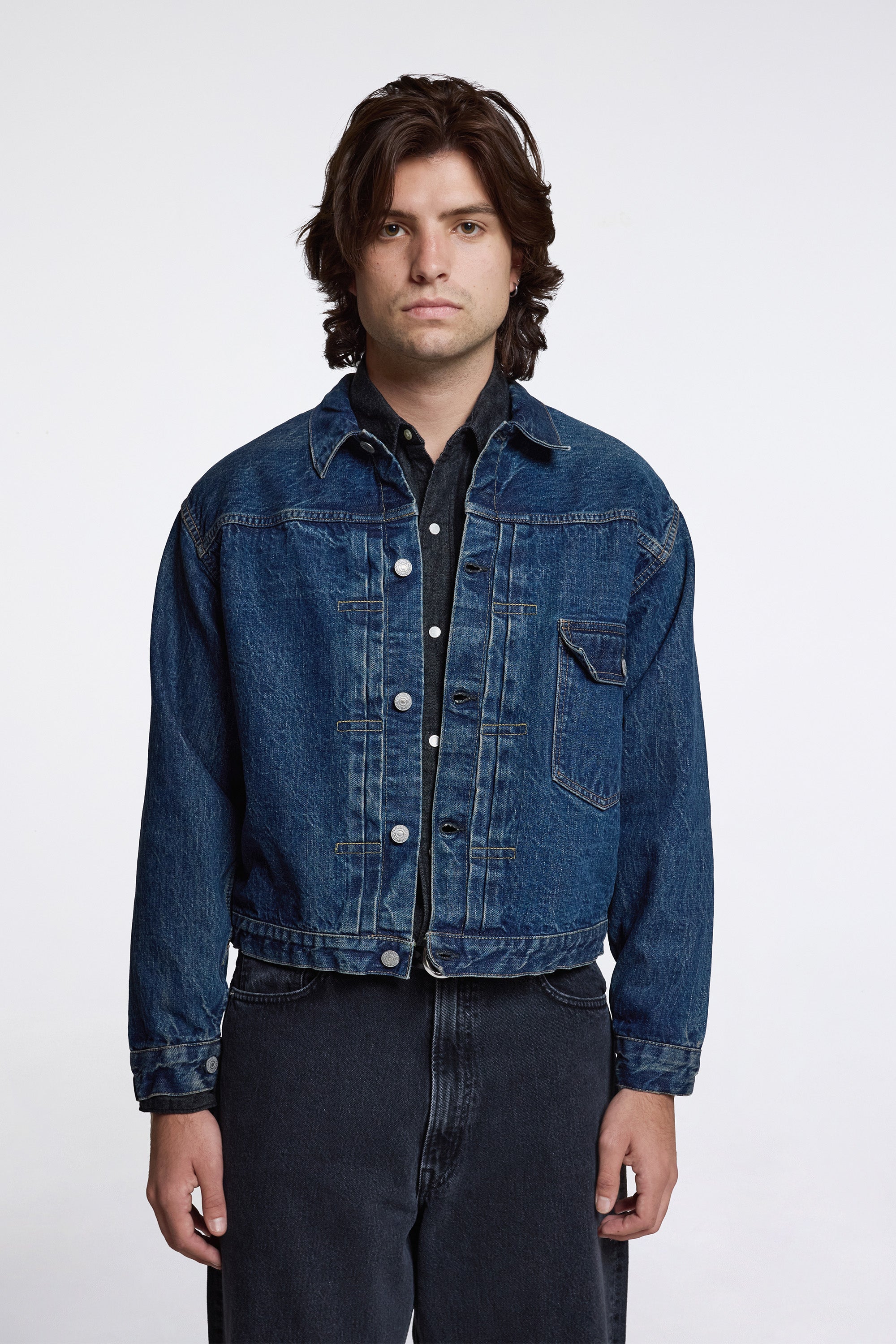 Type1 40's Pleated Front Blouse Used Wash 2 Year Wash