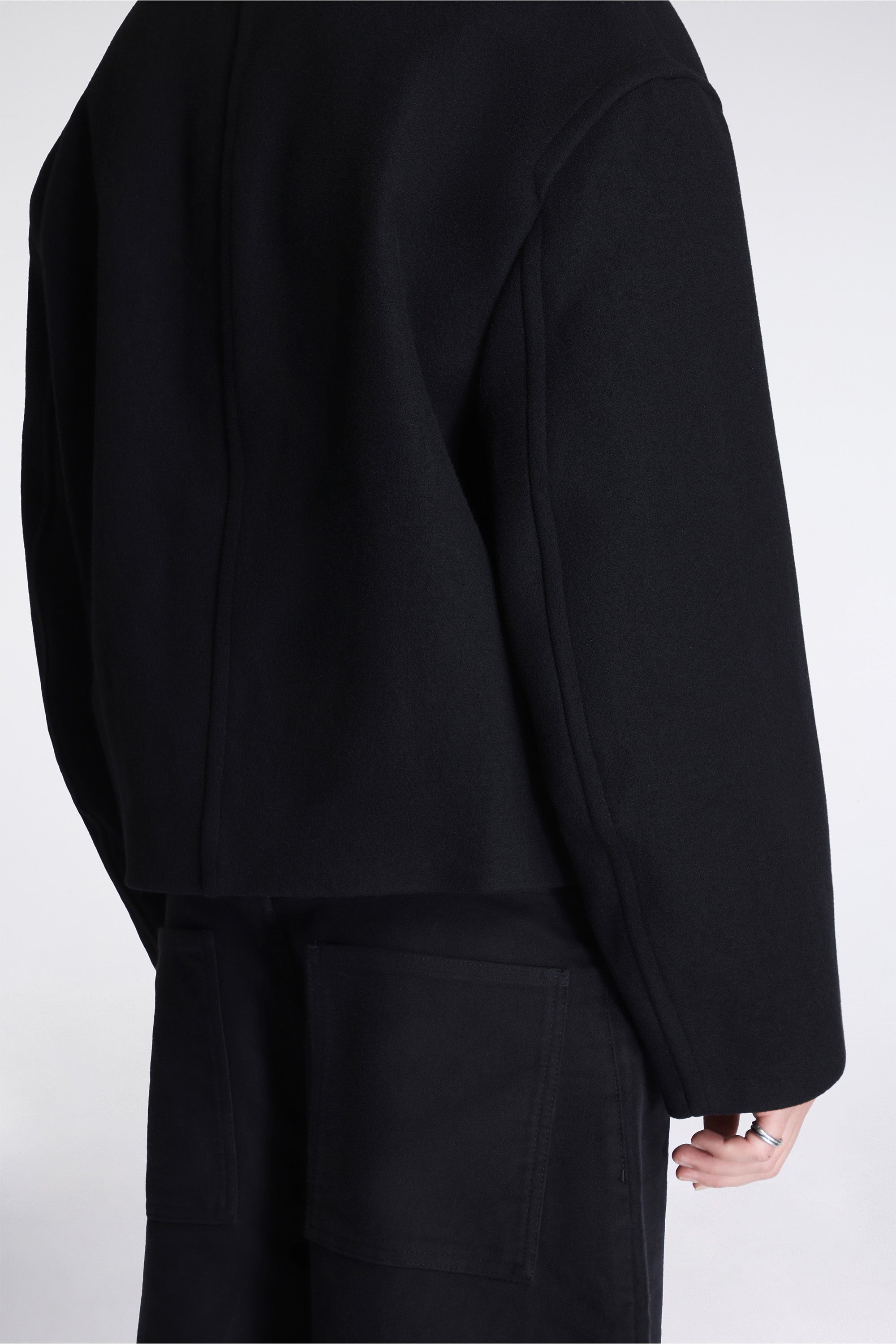 Grevan Short Zip Up Coat Black