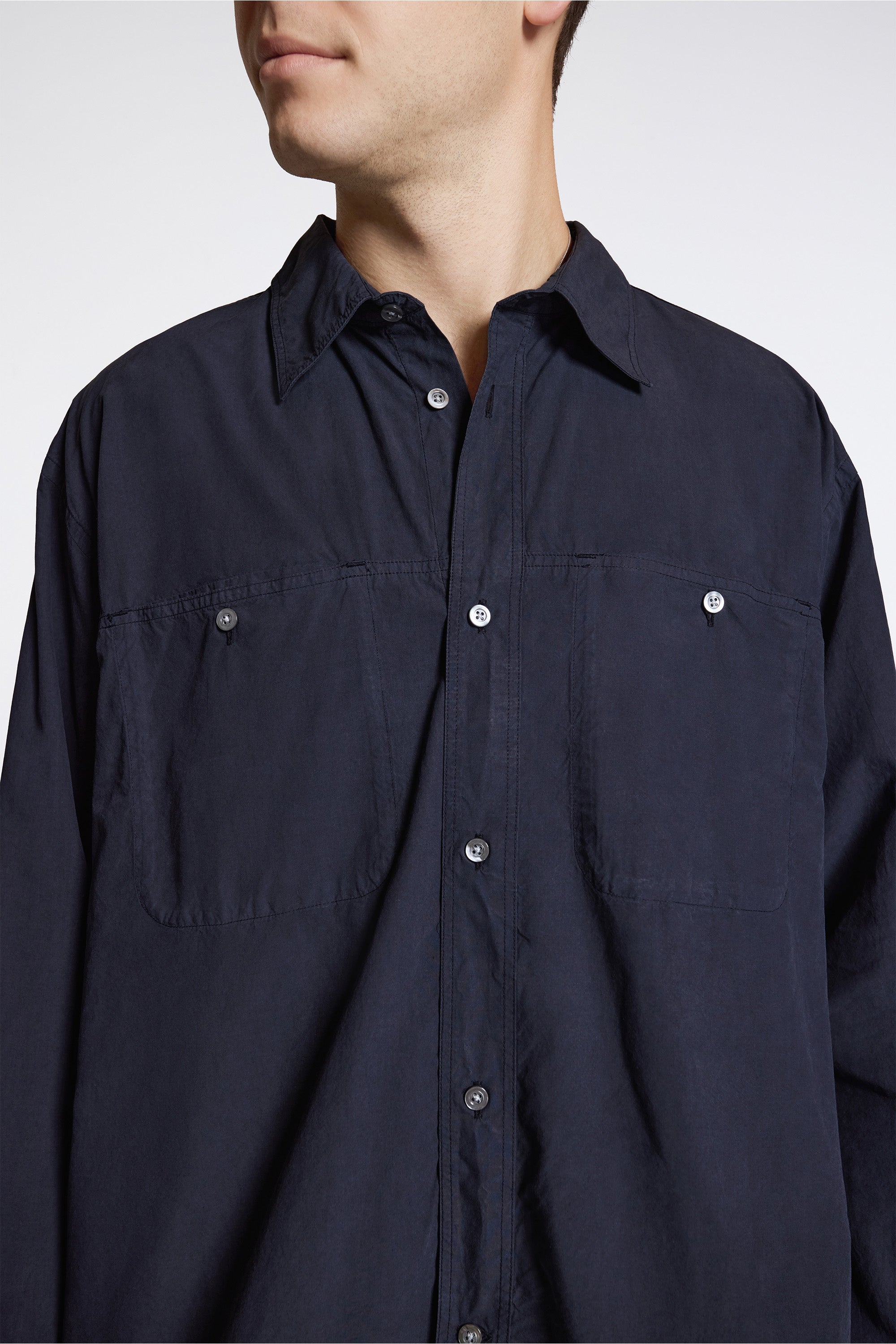 Falster Tencel Oversize Shirt Dark Navy