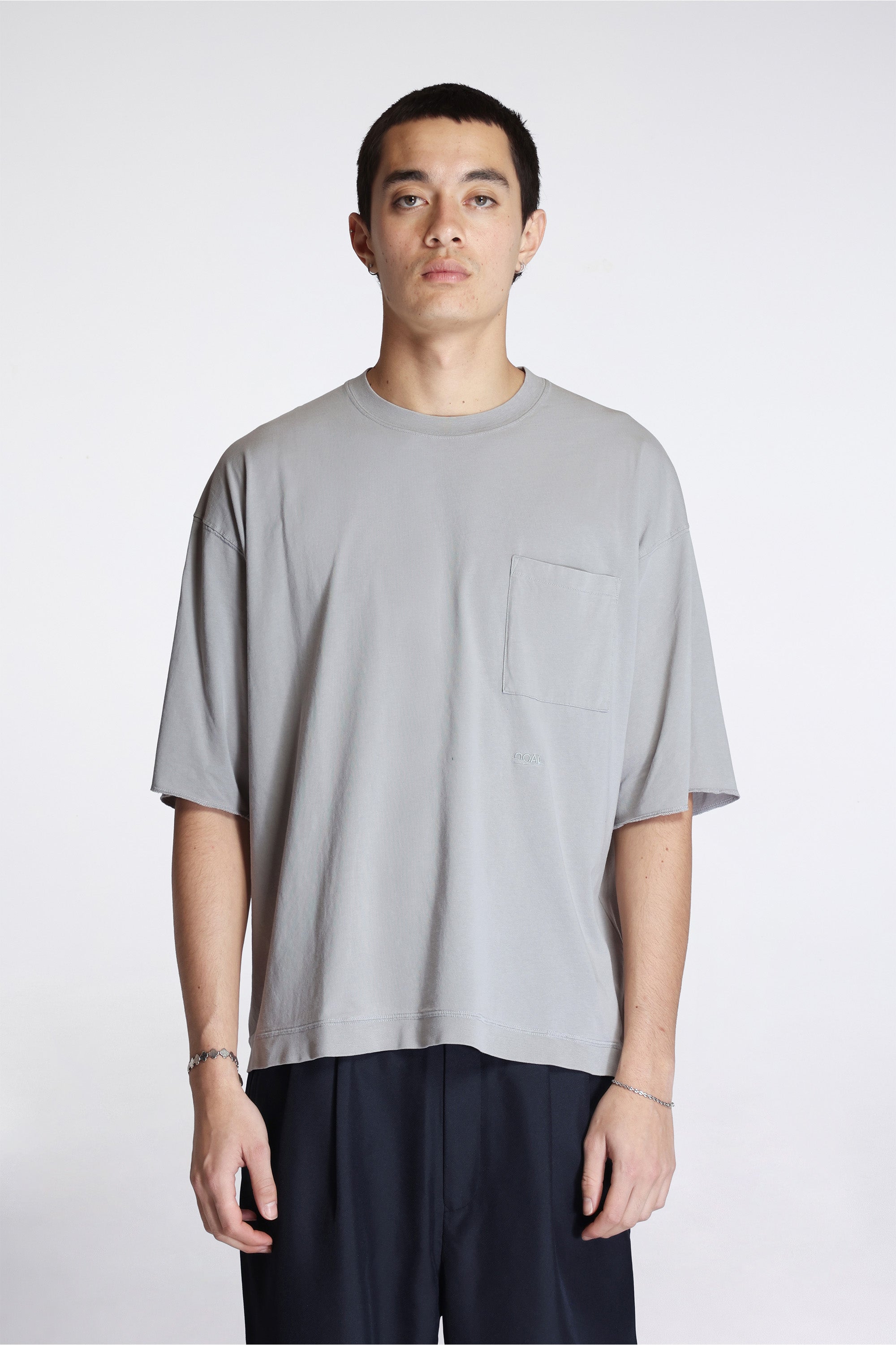 Ooal Pocket Tee Light Gray
