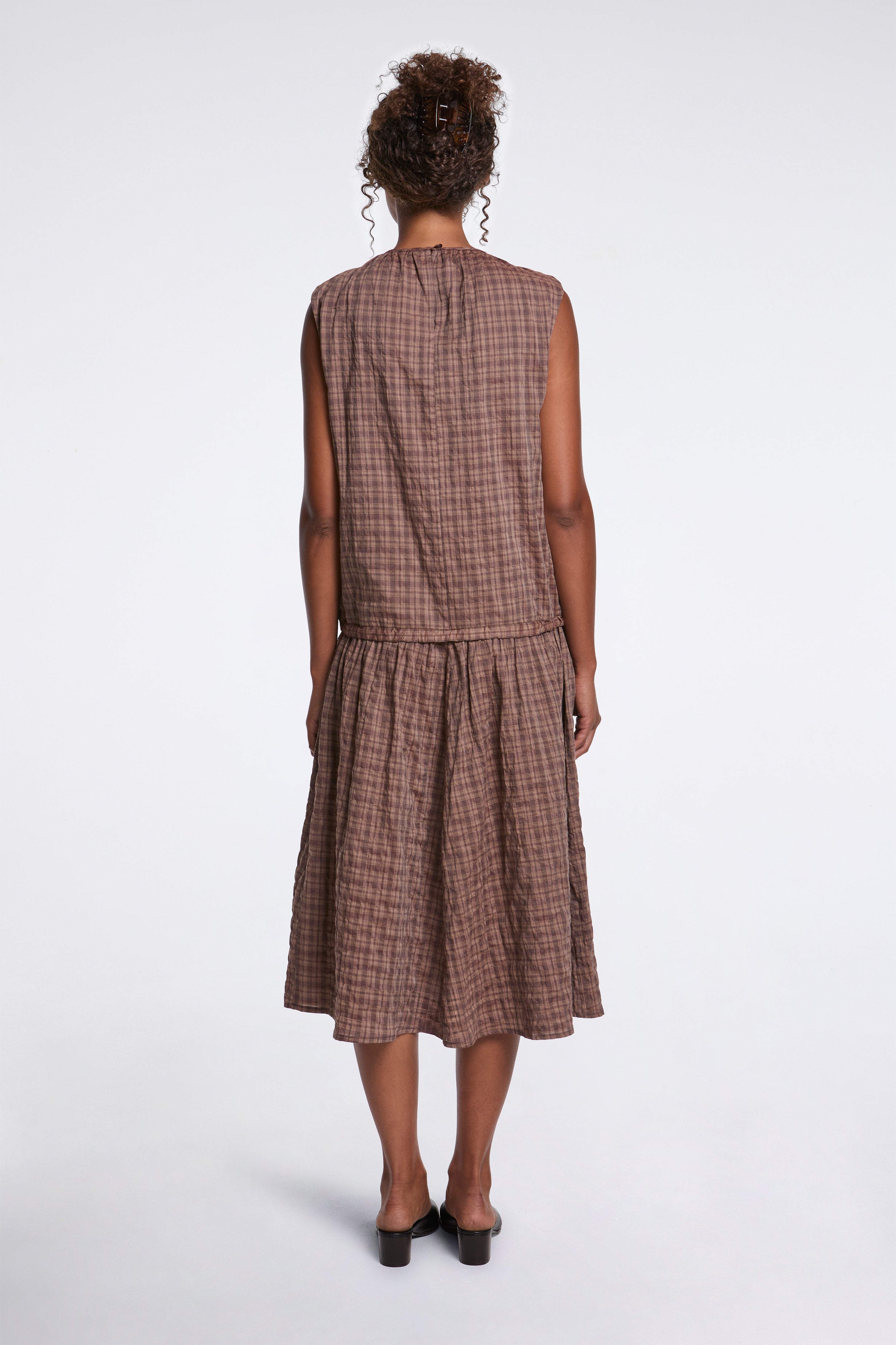 Full Body Gathered Dress Umber