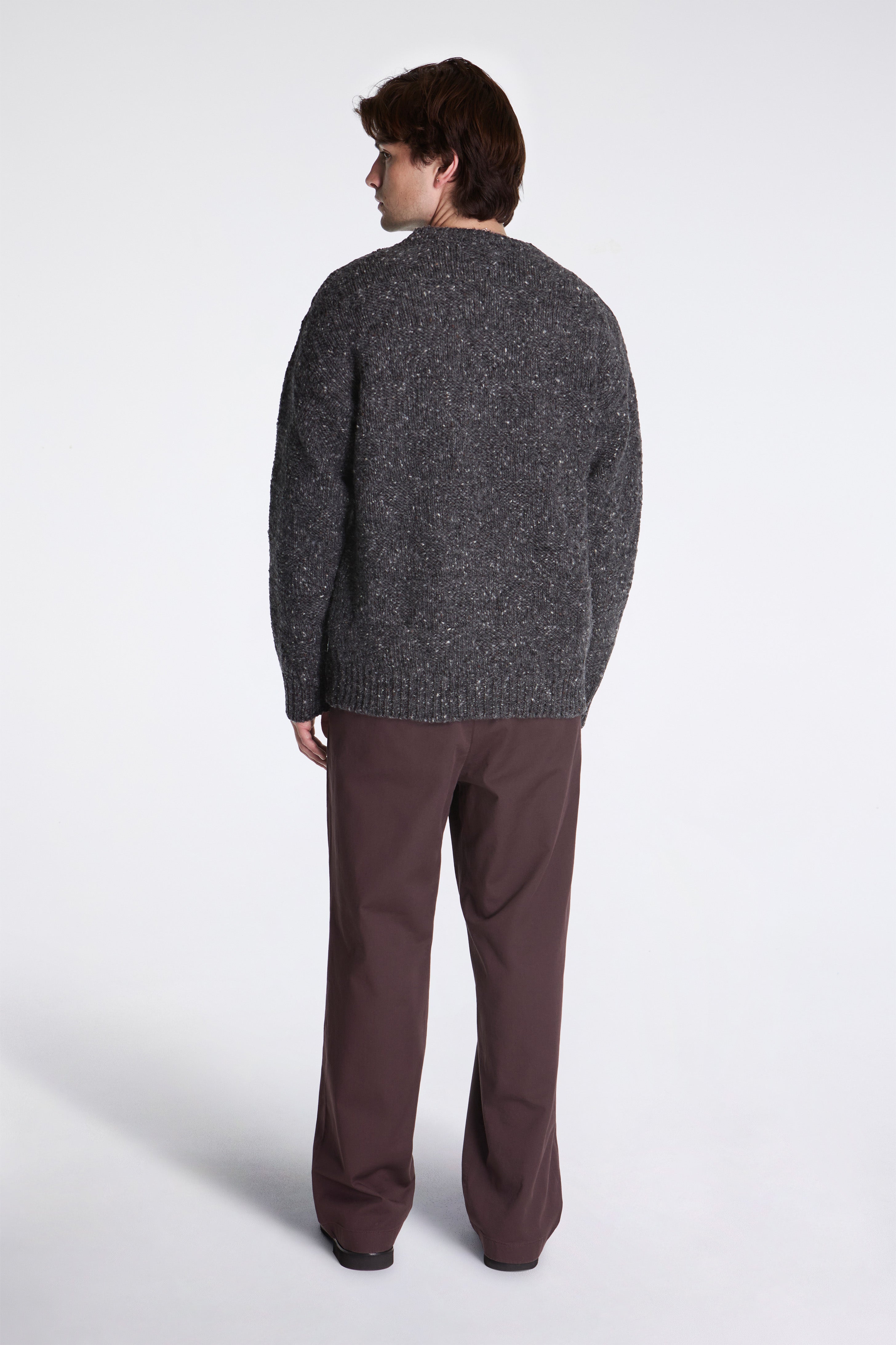 Jonas Donegal Diamond Sweater Charcoal Grey
