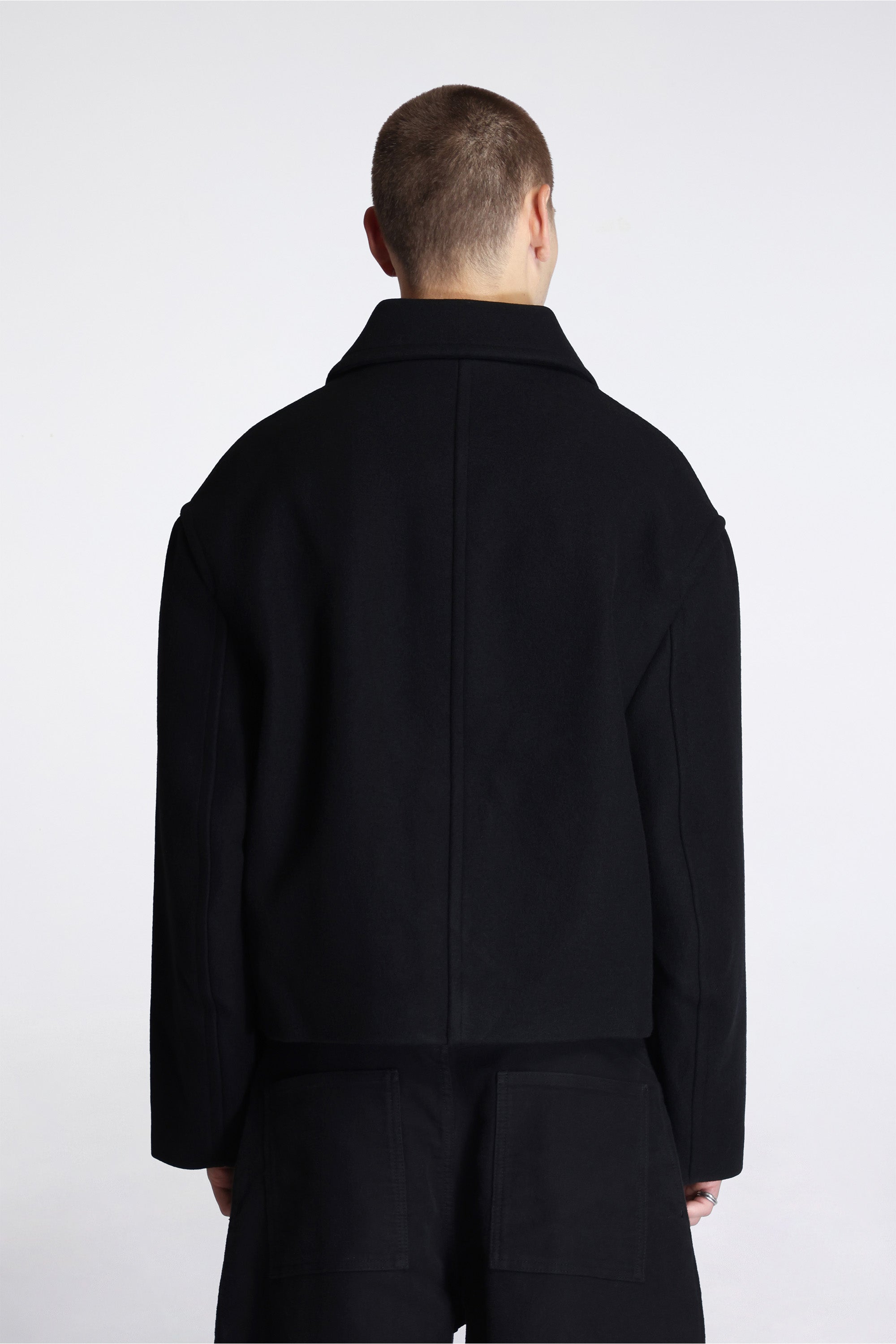 Grevan Short Zip Up Coat Black