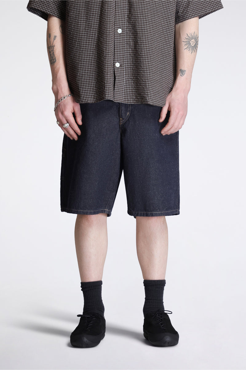Nordtorp Broken Twill Cotton Linen Denim Short Indigo