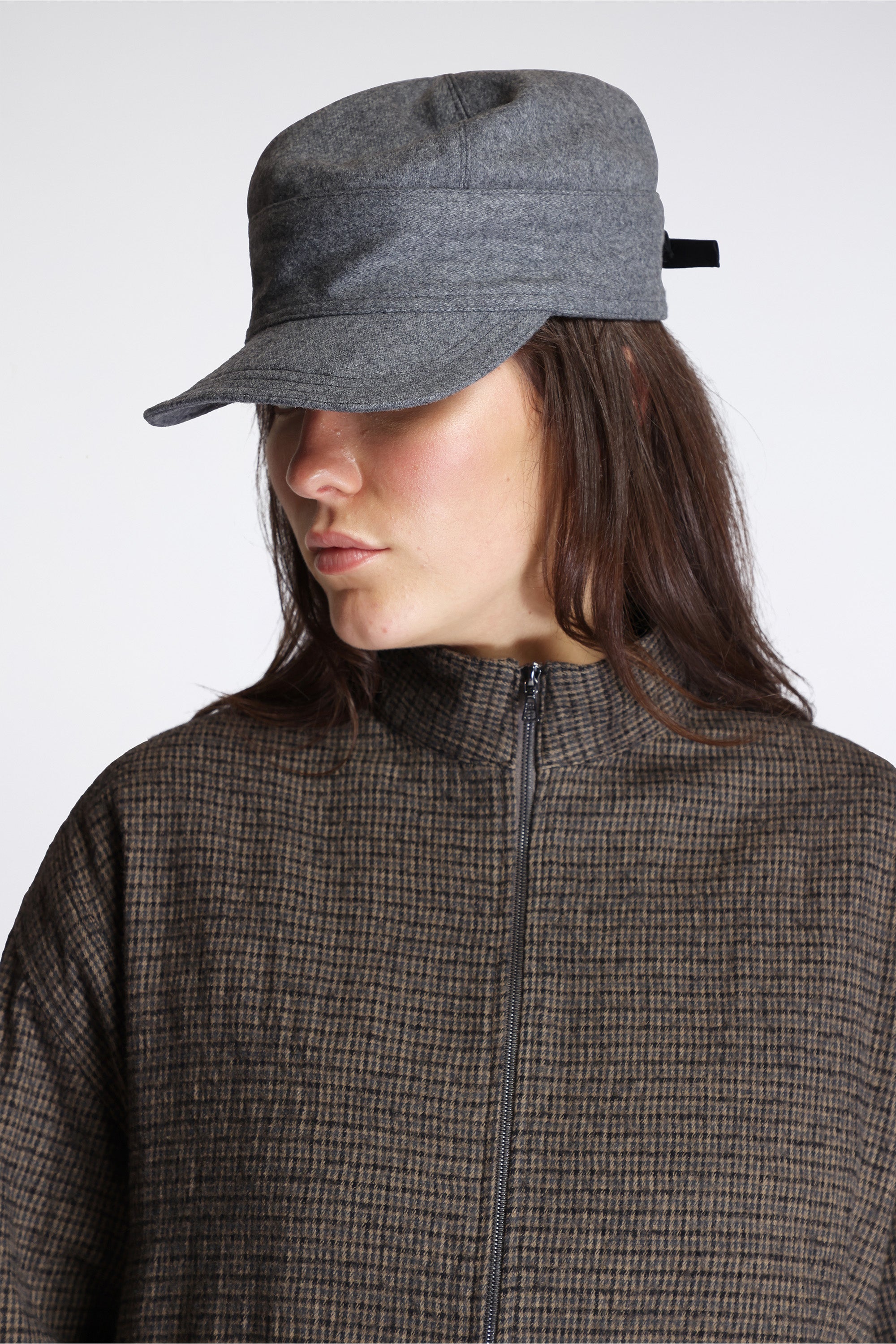 Work Cap Melton Wool Grey
