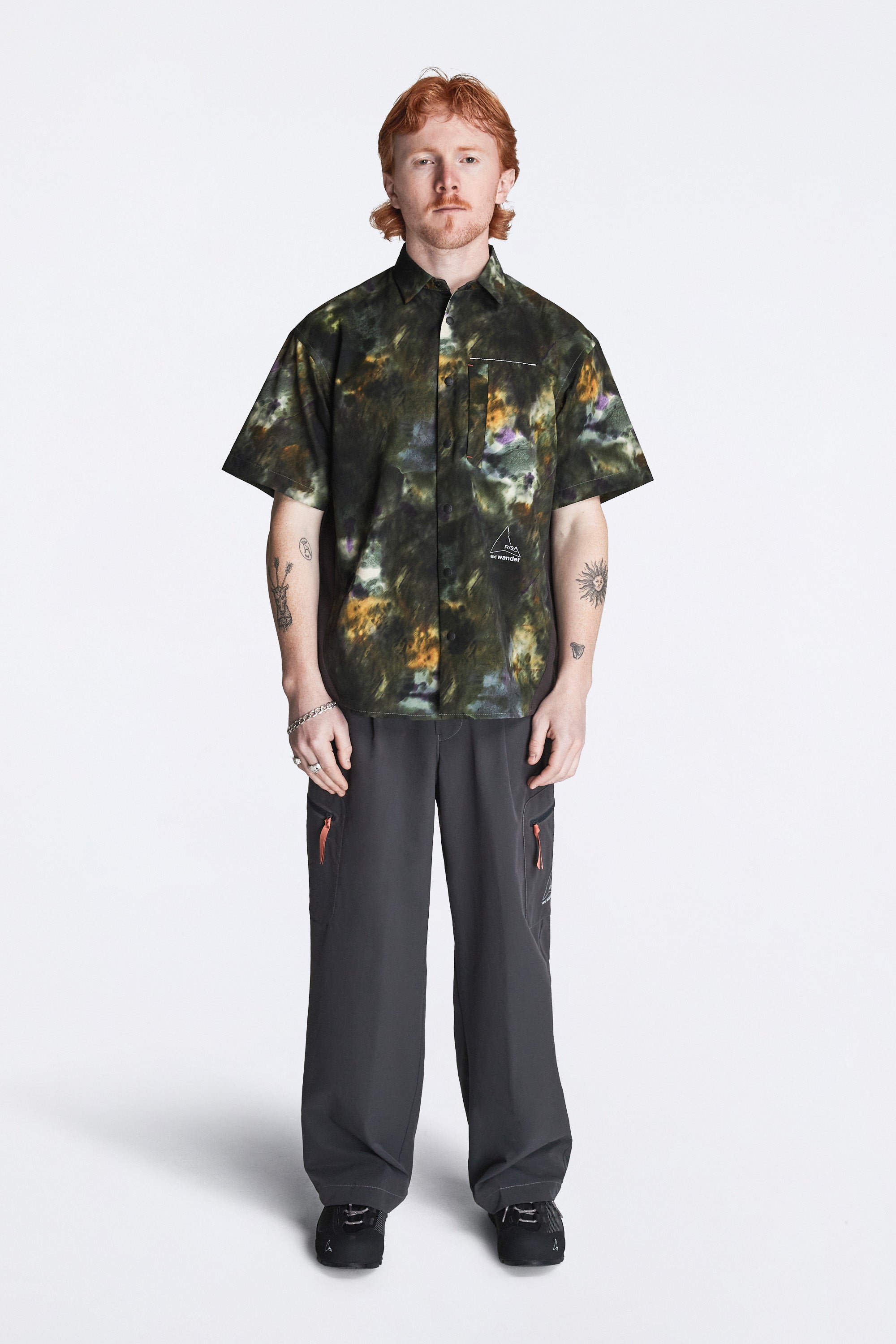 Roa × And Wander Printed Breathable Shirt Camo