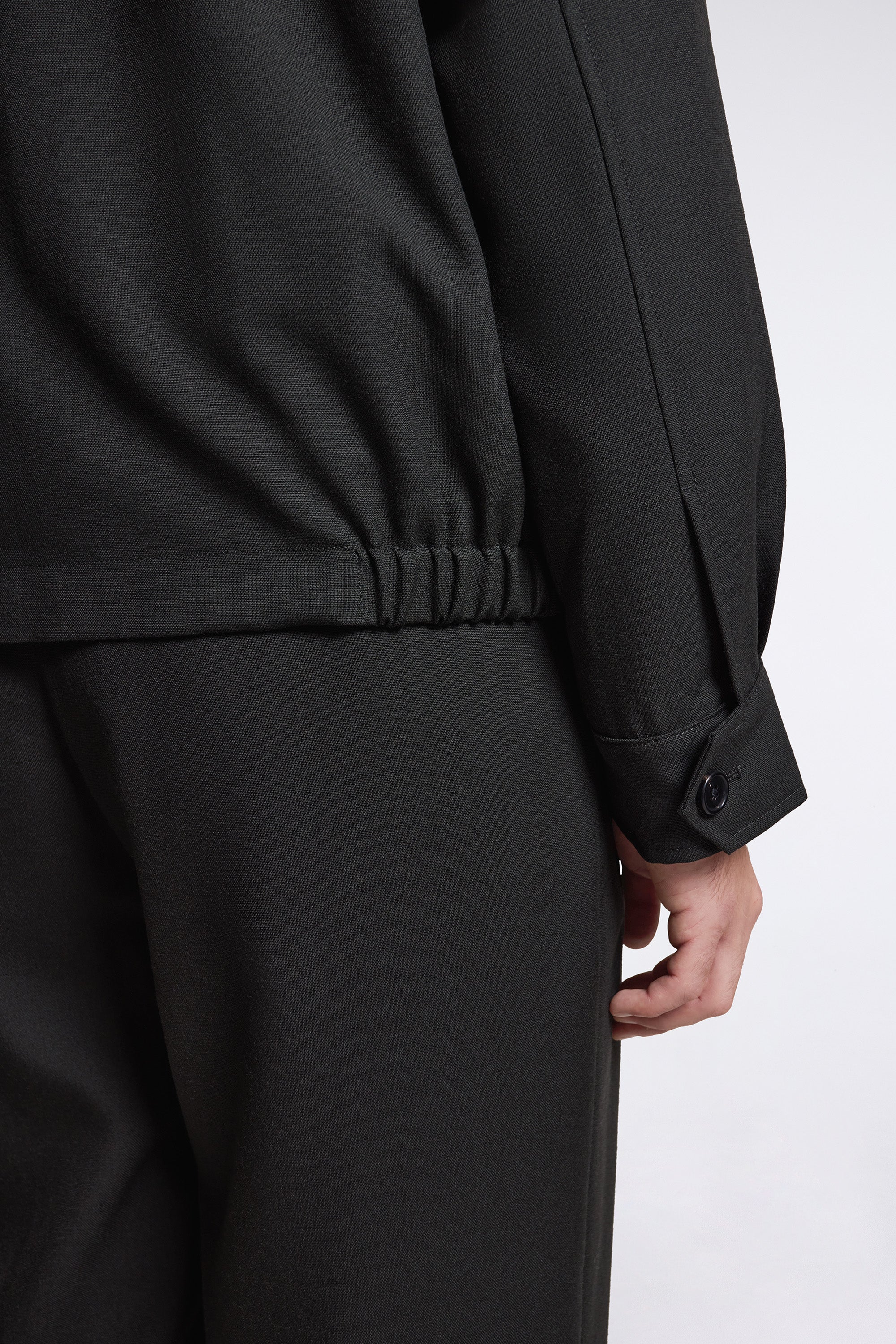 Zip Through Bomber Jacket Pewter