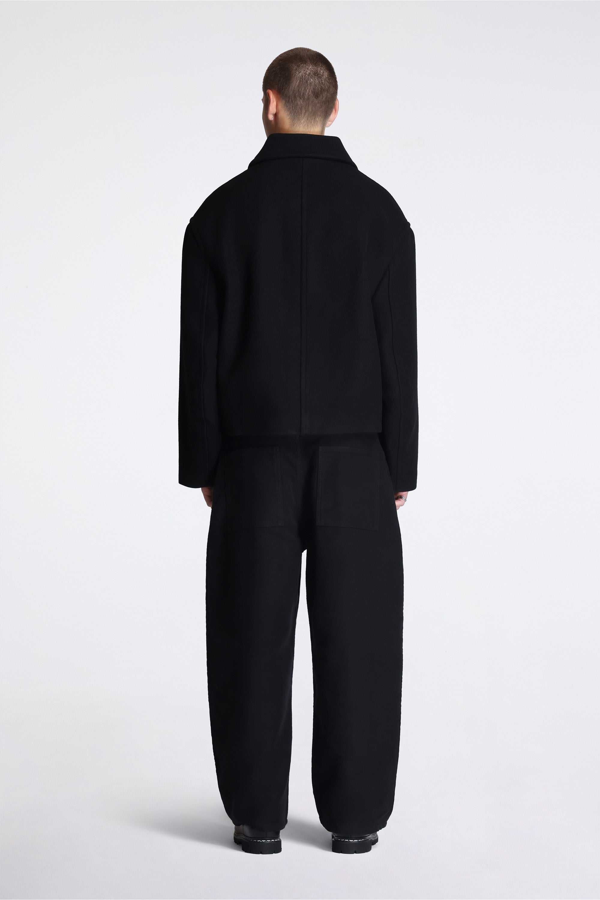 Grevan Short Zip Up Coat Black