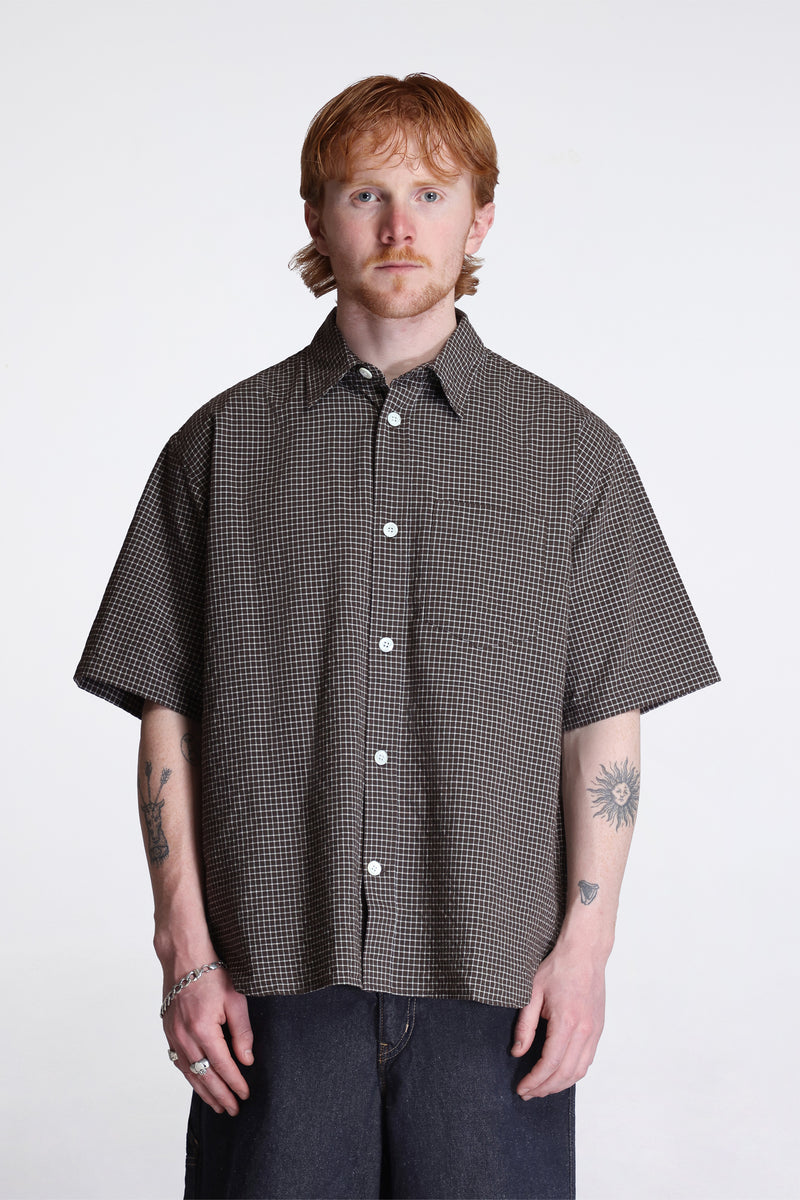 Espevik Oversized Check SS Shirt Taupe