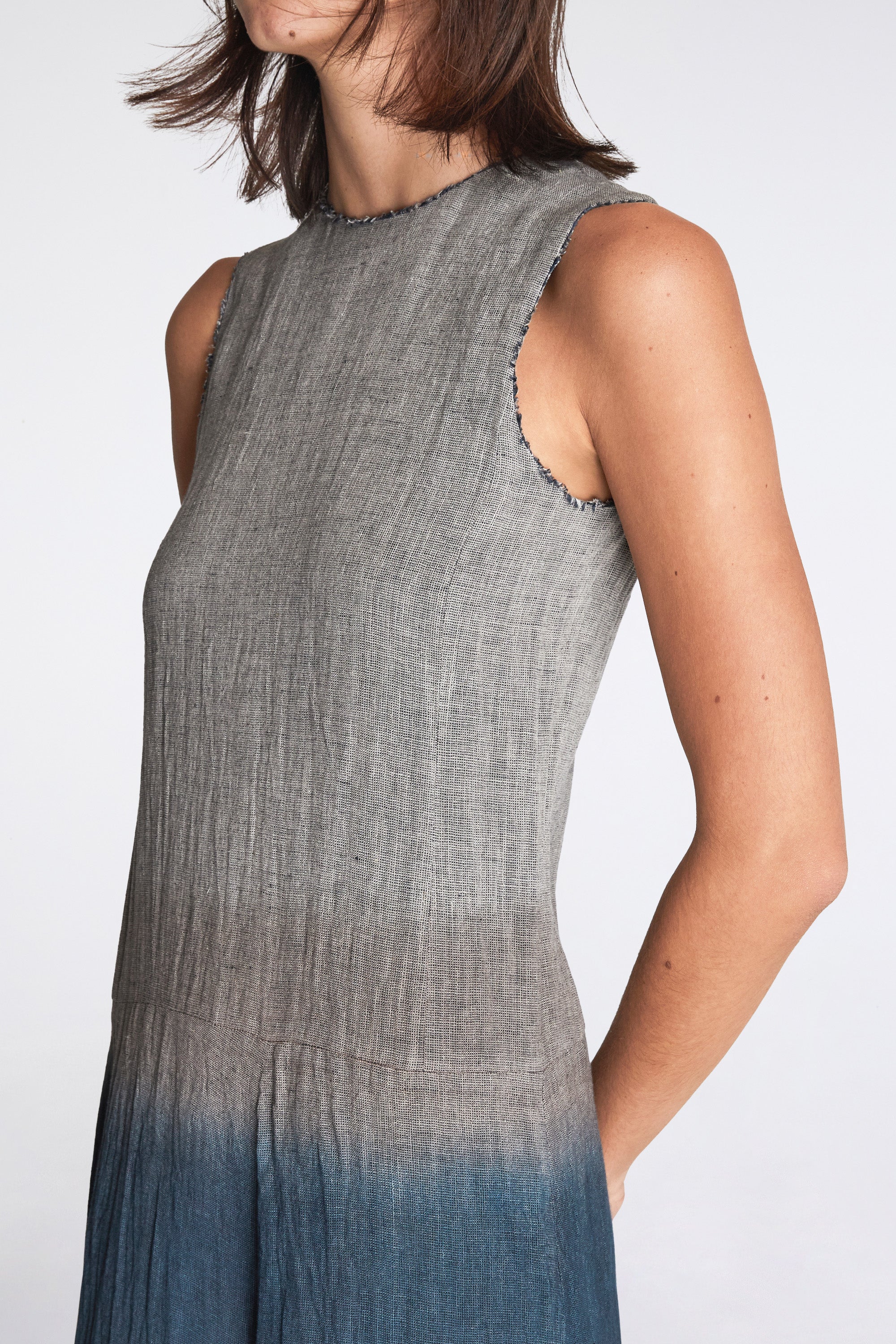 Sopchem Dress Linen Mesh Indigo X Plum