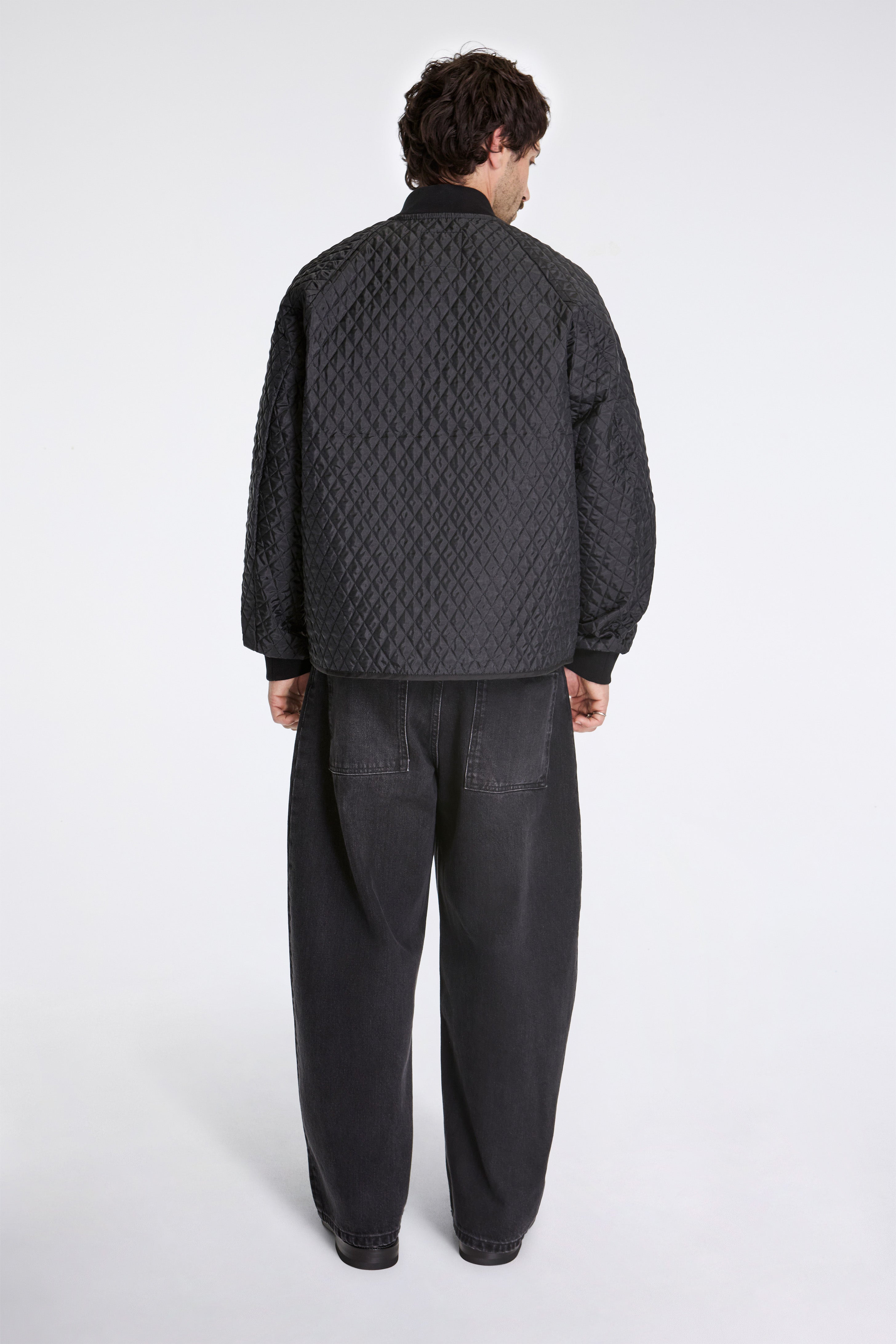 Lightweight Zipped Bomber Jacket Black