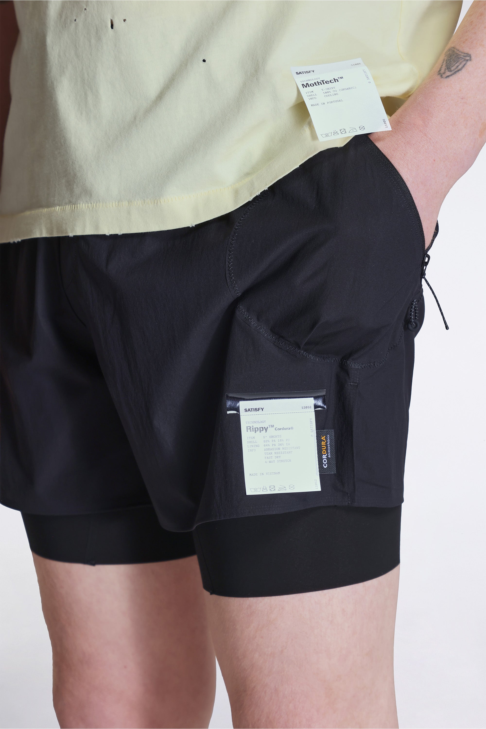 Rippy Cordura 5 Trail Shorts Black