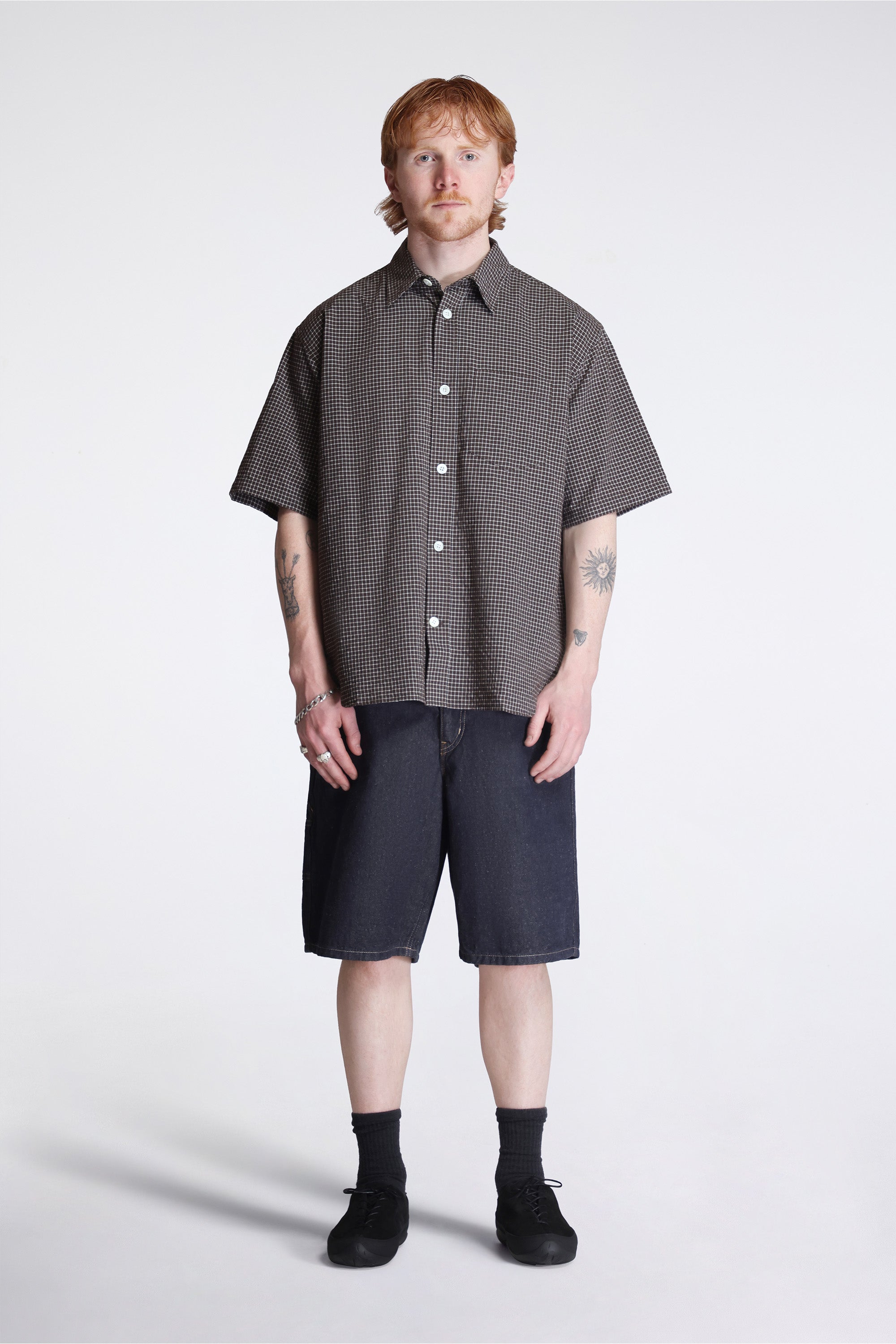 Espevik Oversized Check SS Shirt Taupe