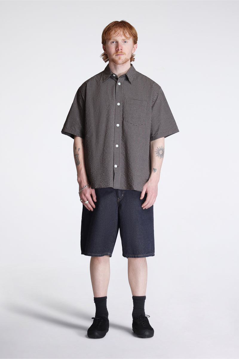 Nordtorp Broken Twill Cotton Linen Denim Short Indigo