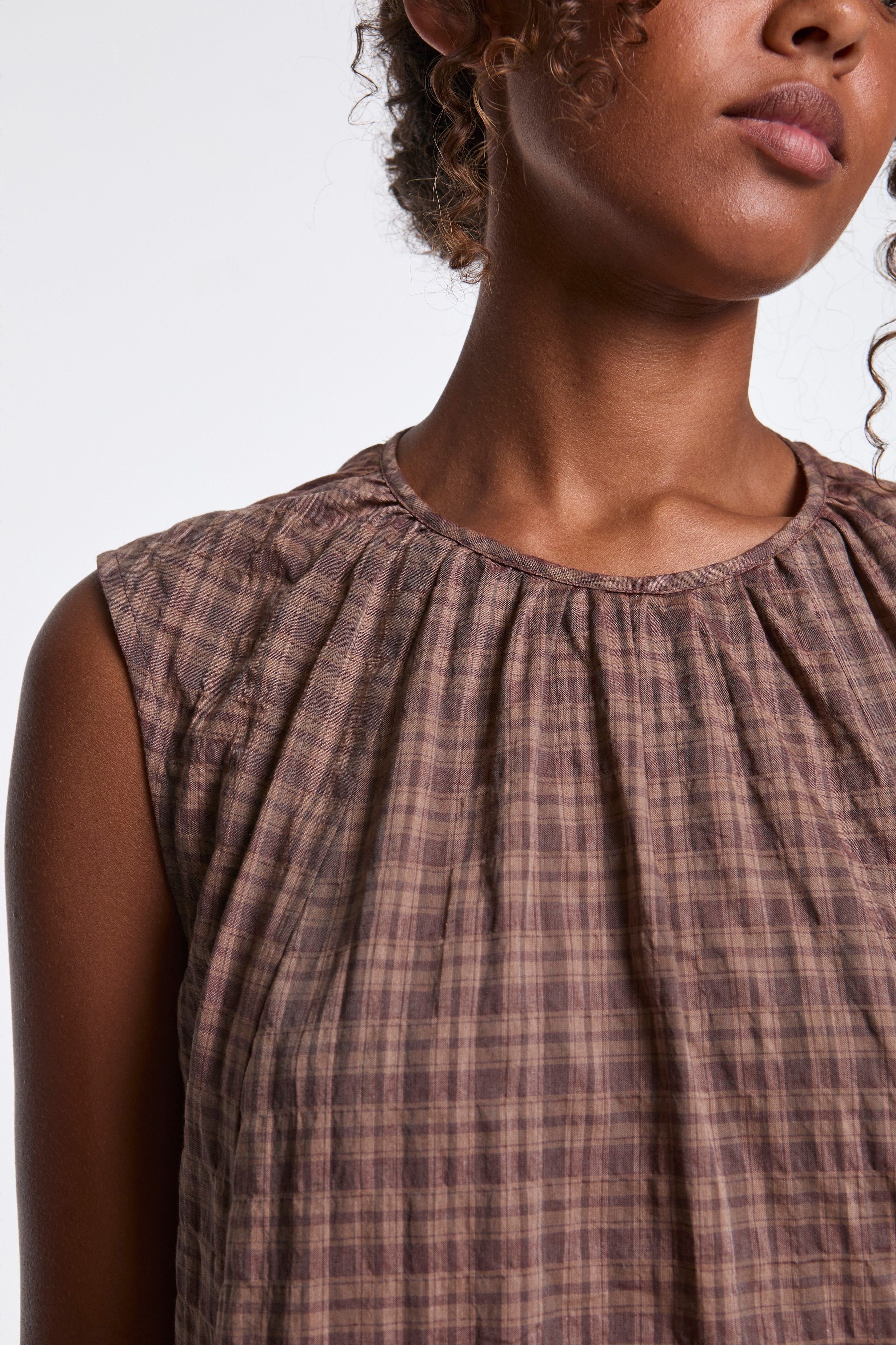 Full Body Gathered Dress Umber