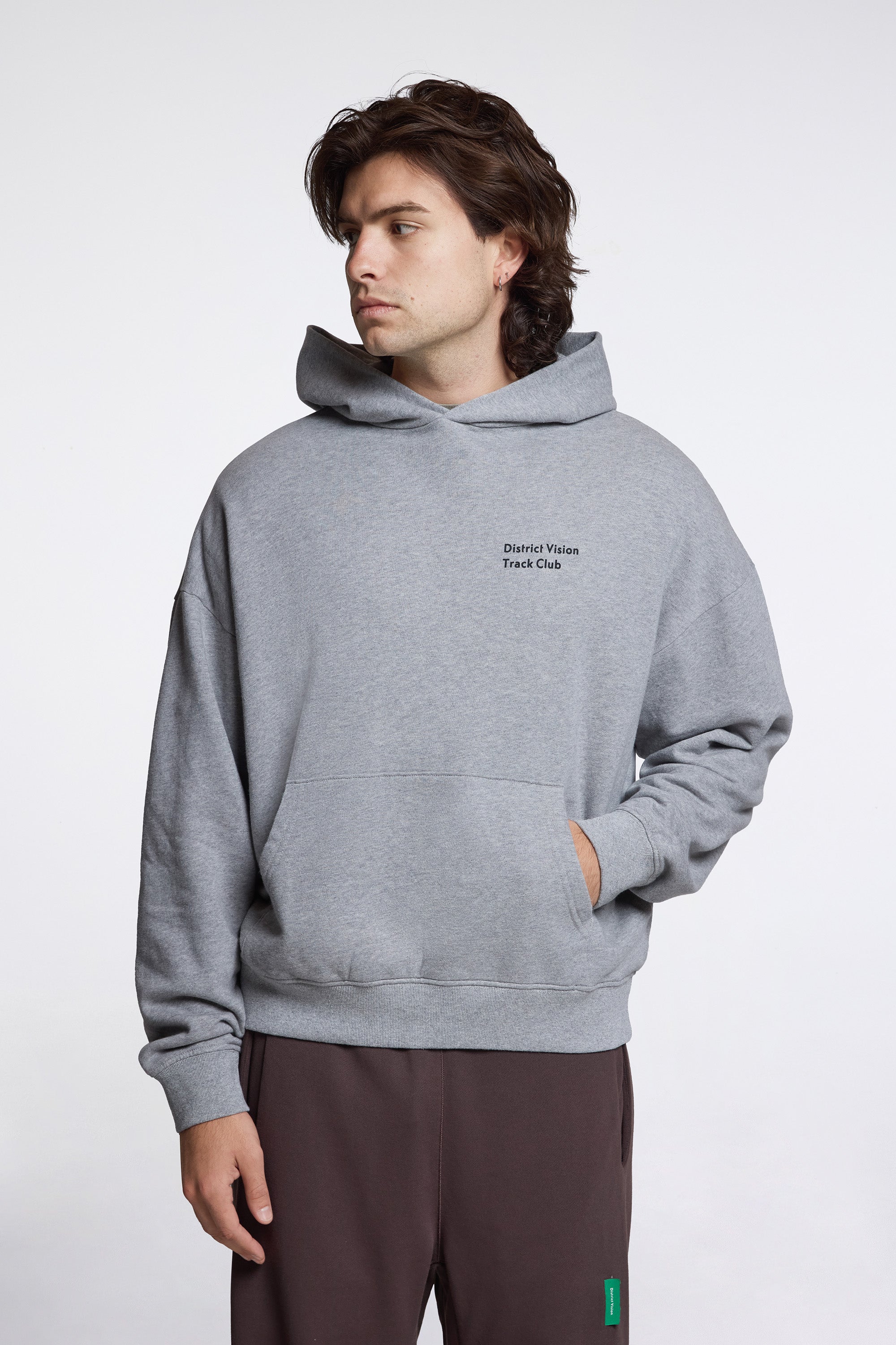 California Cotton Hoodie Track Club Heather Grey