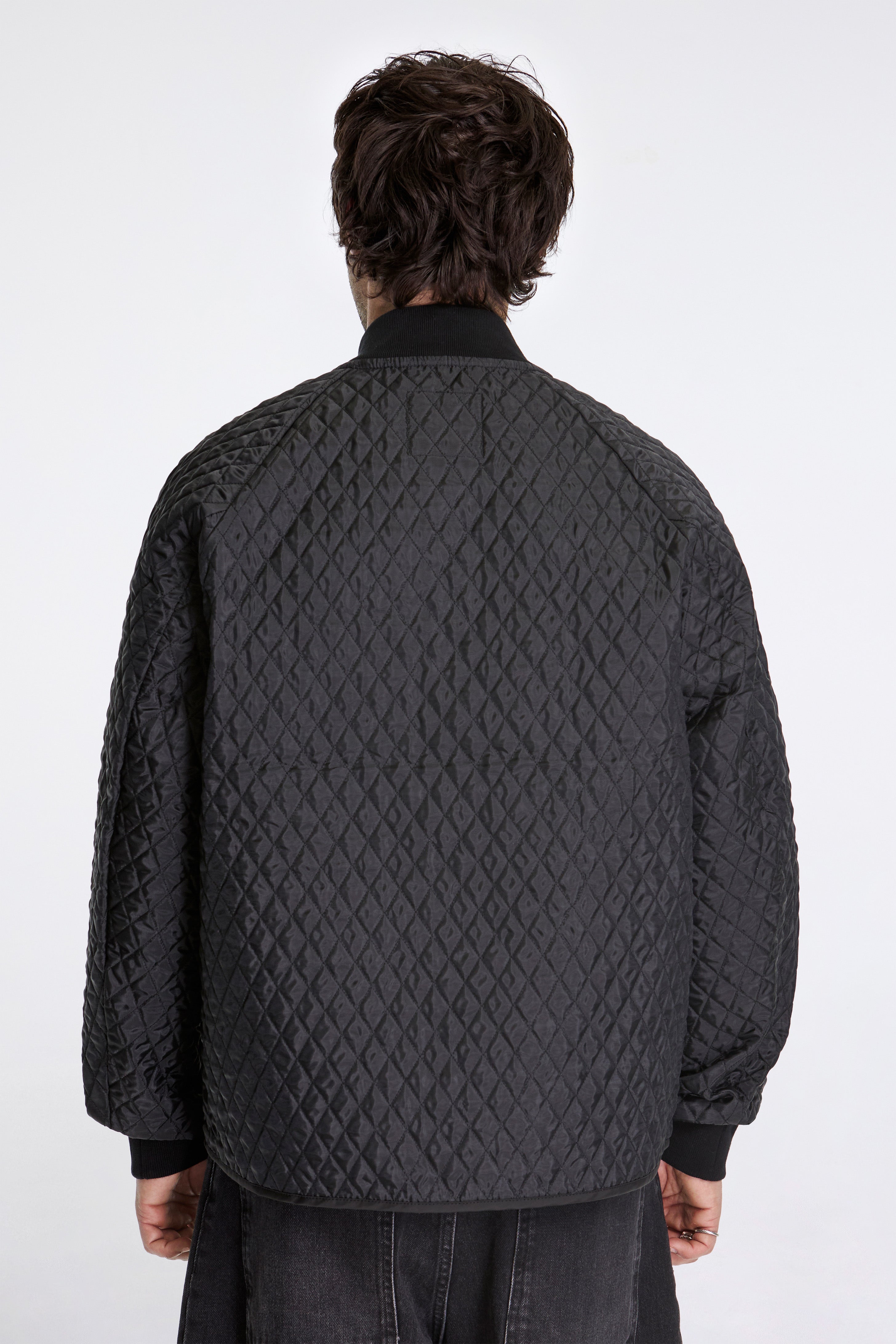 Lightweight Zipped Bomber Jacket Black