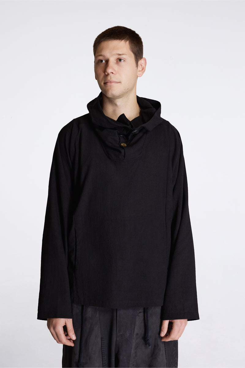 Fisherman Hoodie Black