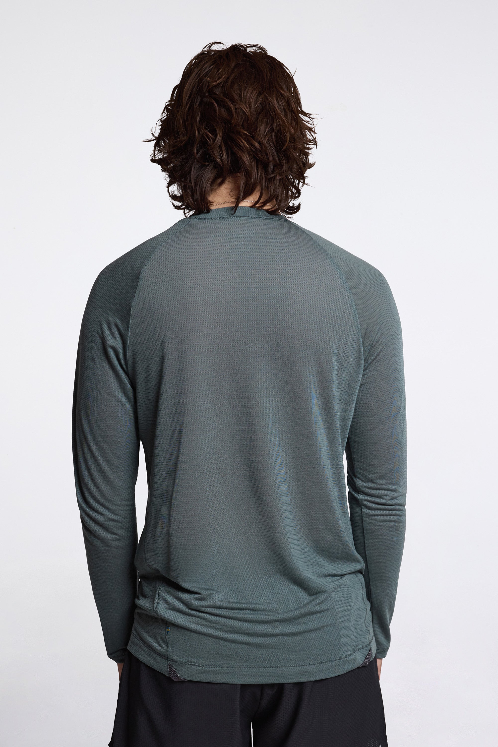 Groa Ls Tee M'S Teal Grey