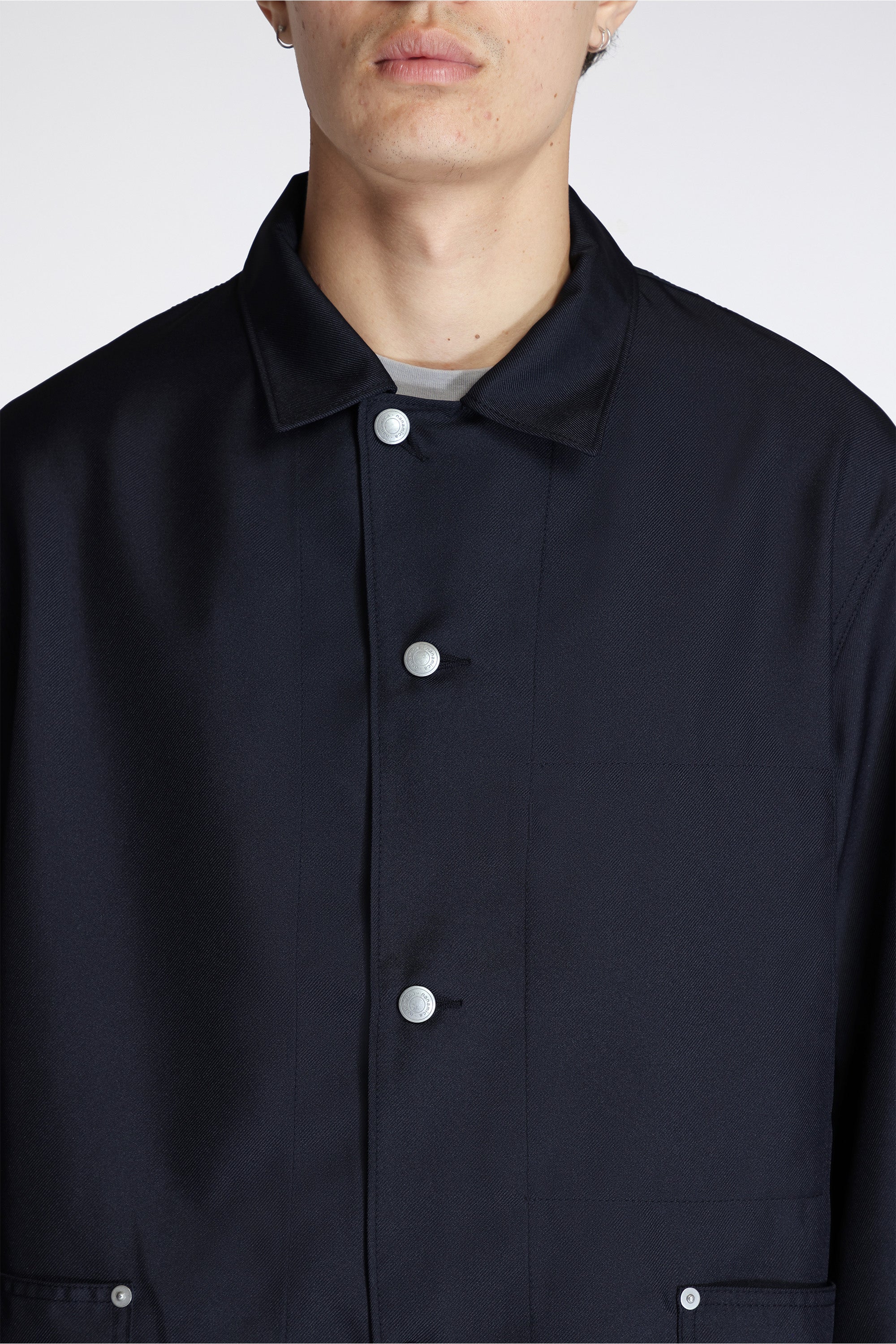 Polyester Twill Coverall Jacket Dark Navy