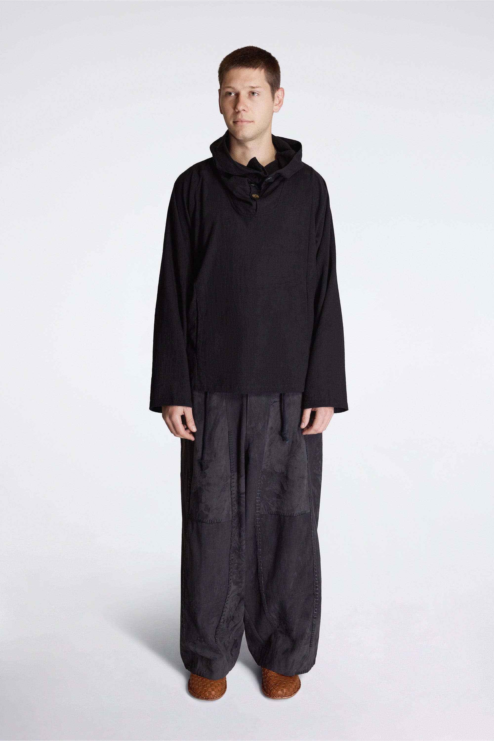 Fisherman Hoodie Black