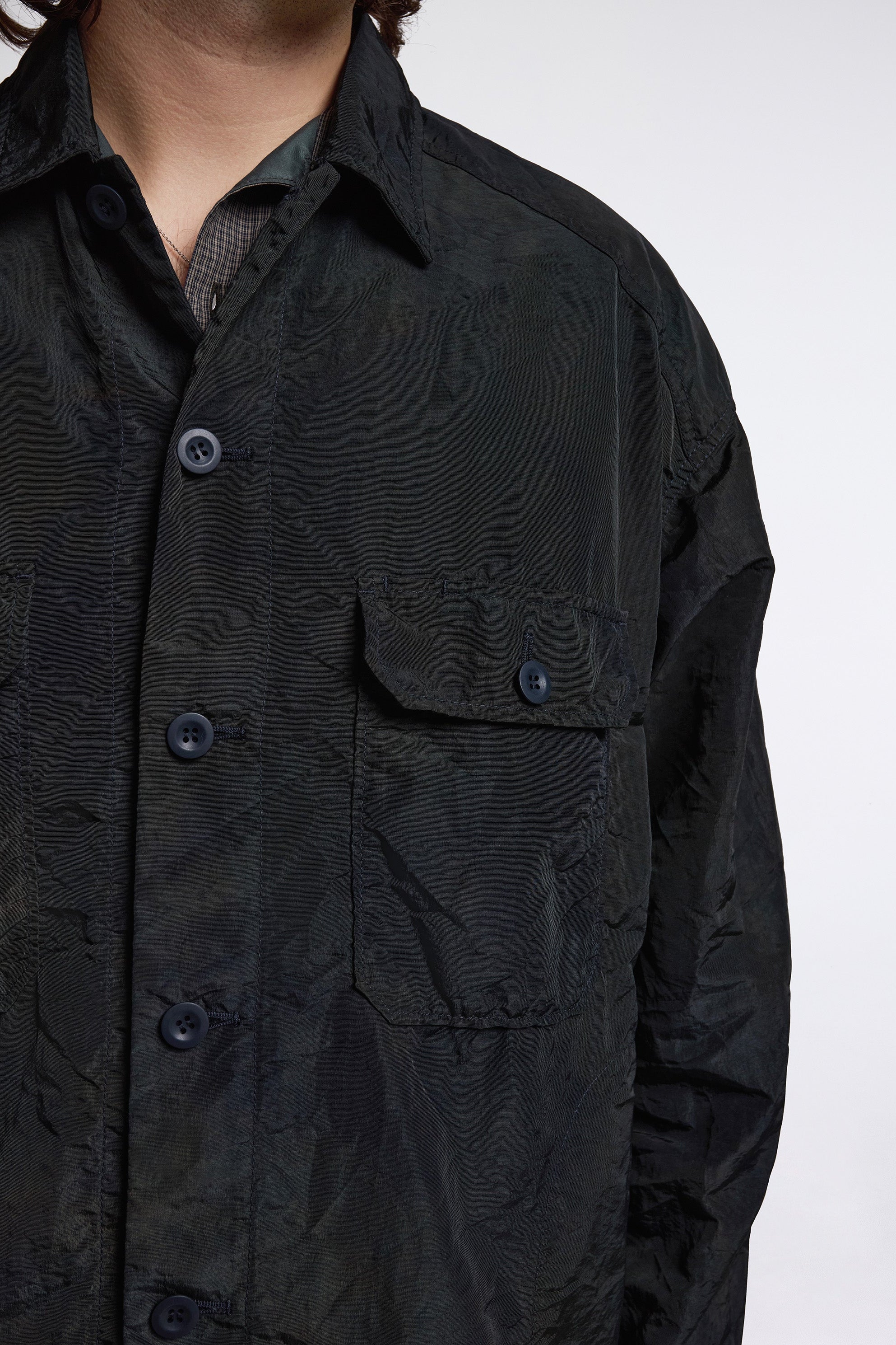 Nylon Overshirt Navy