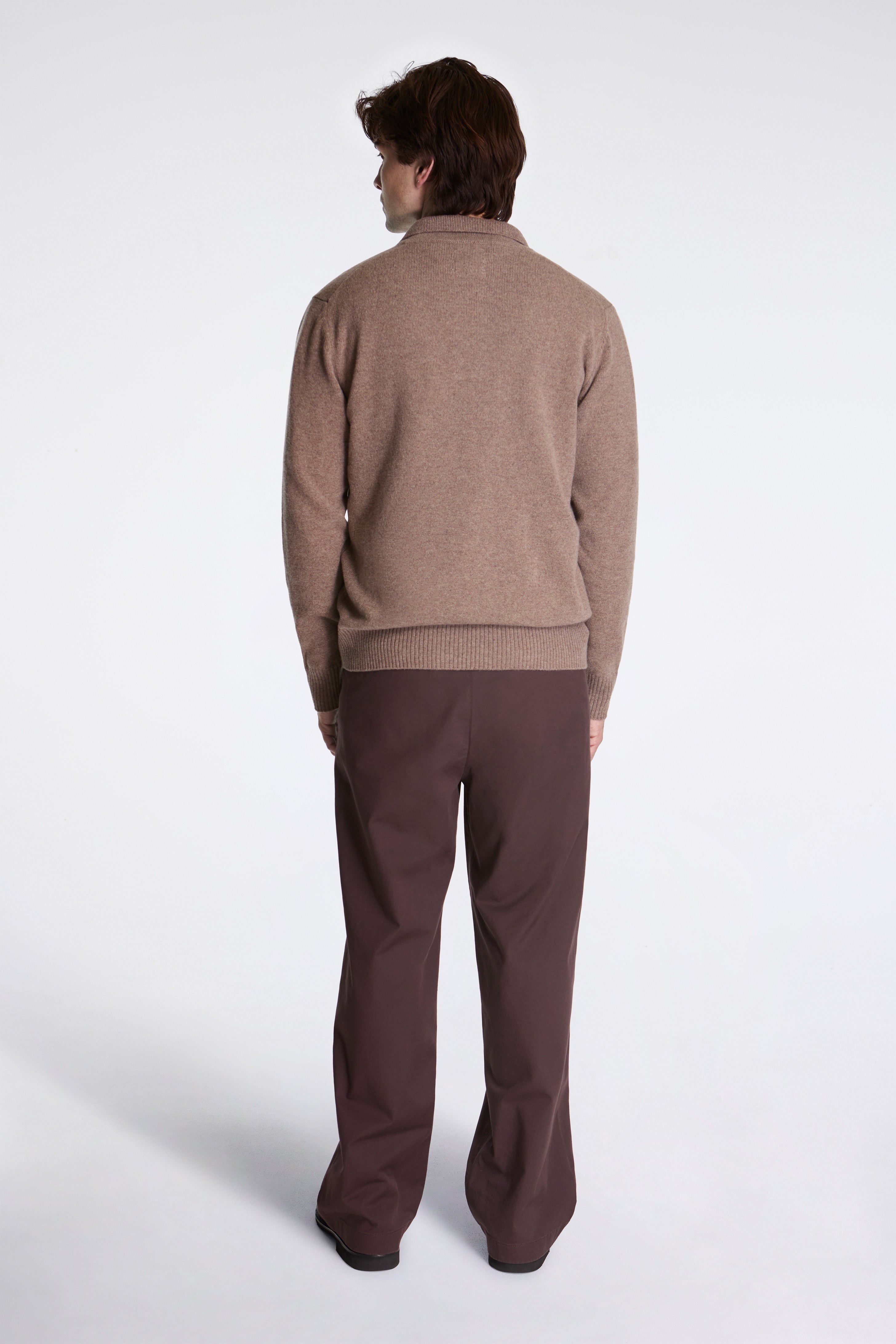 Norse Standard Merino Lambswool Polo Clay