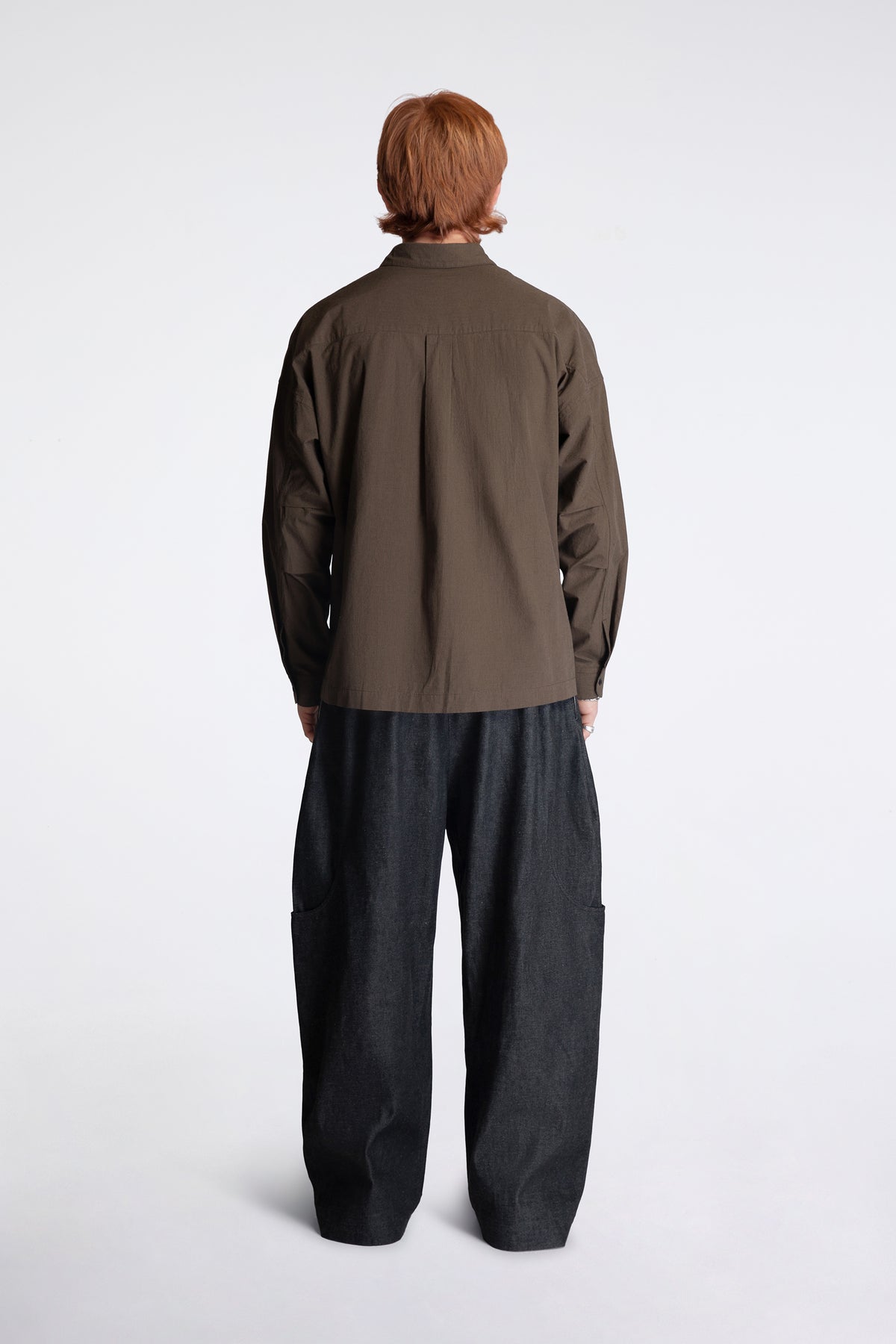 Pocket Parka Shirt Brown Houndstooth