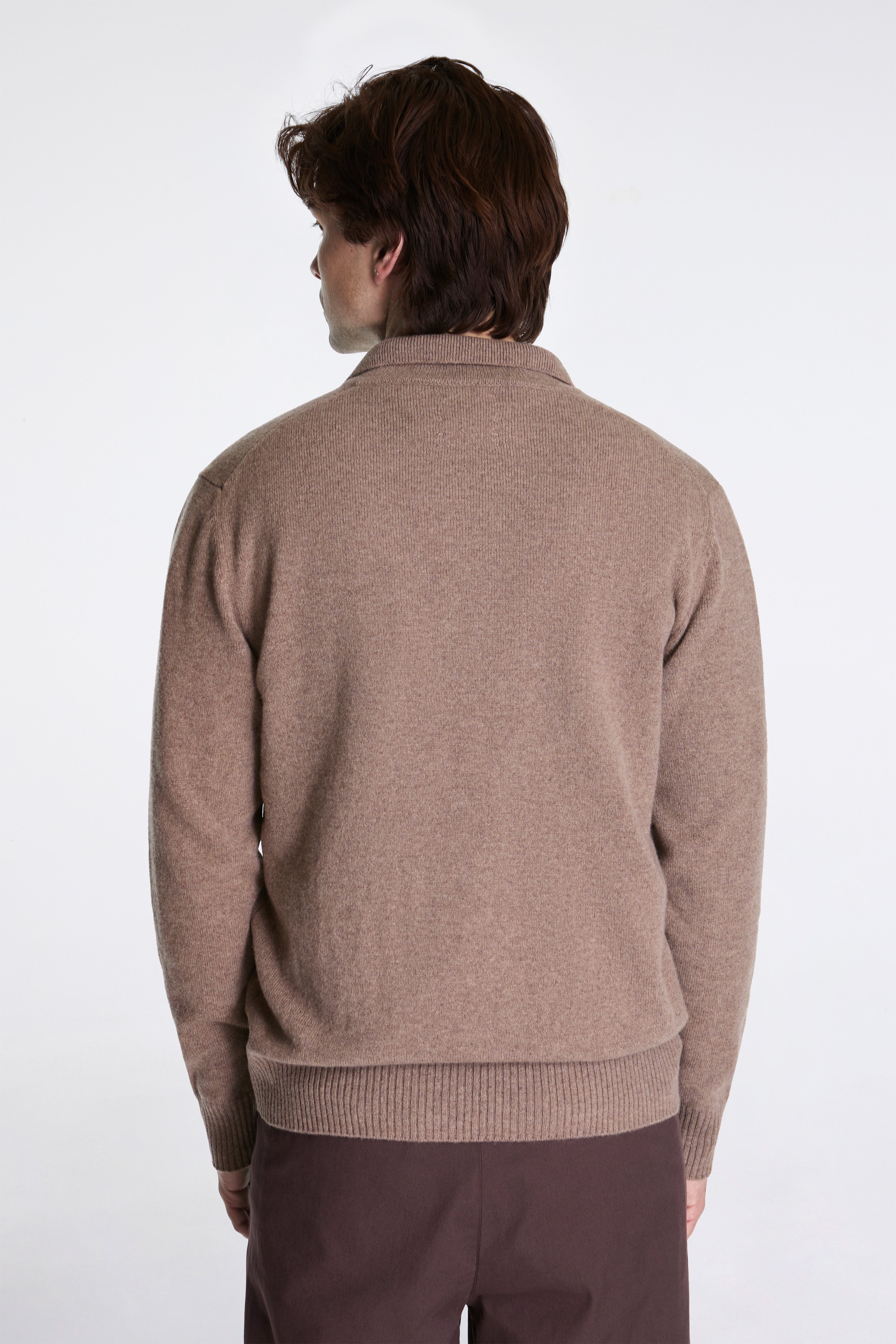 Norse Standard Merino Lambswool Polo Clay