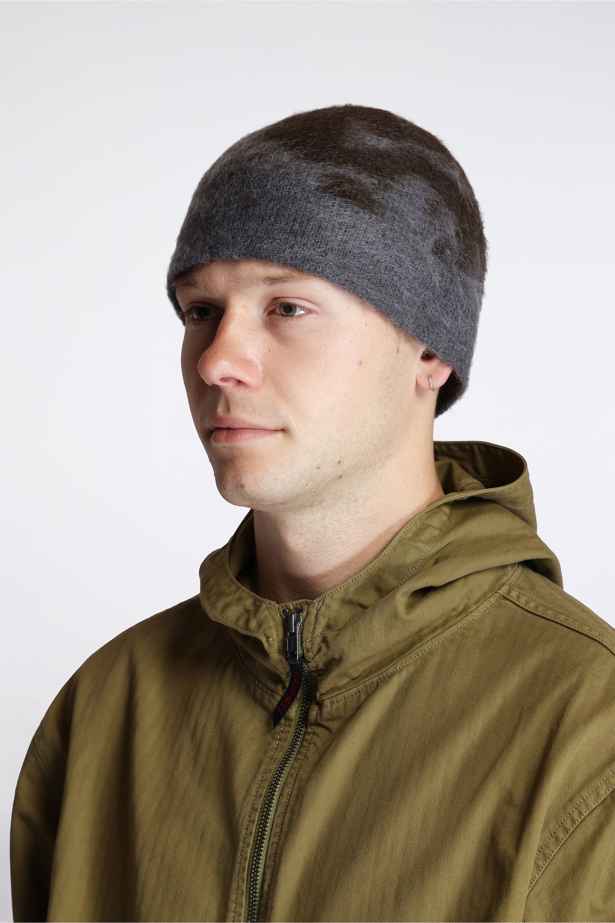 Mohair Splatter Beanie Slate Splatter