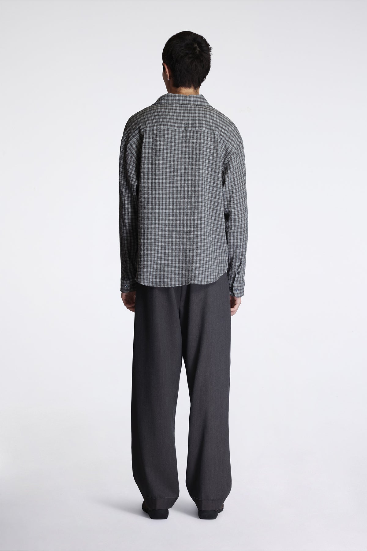 Patch Trousers Taupe Wool Twill