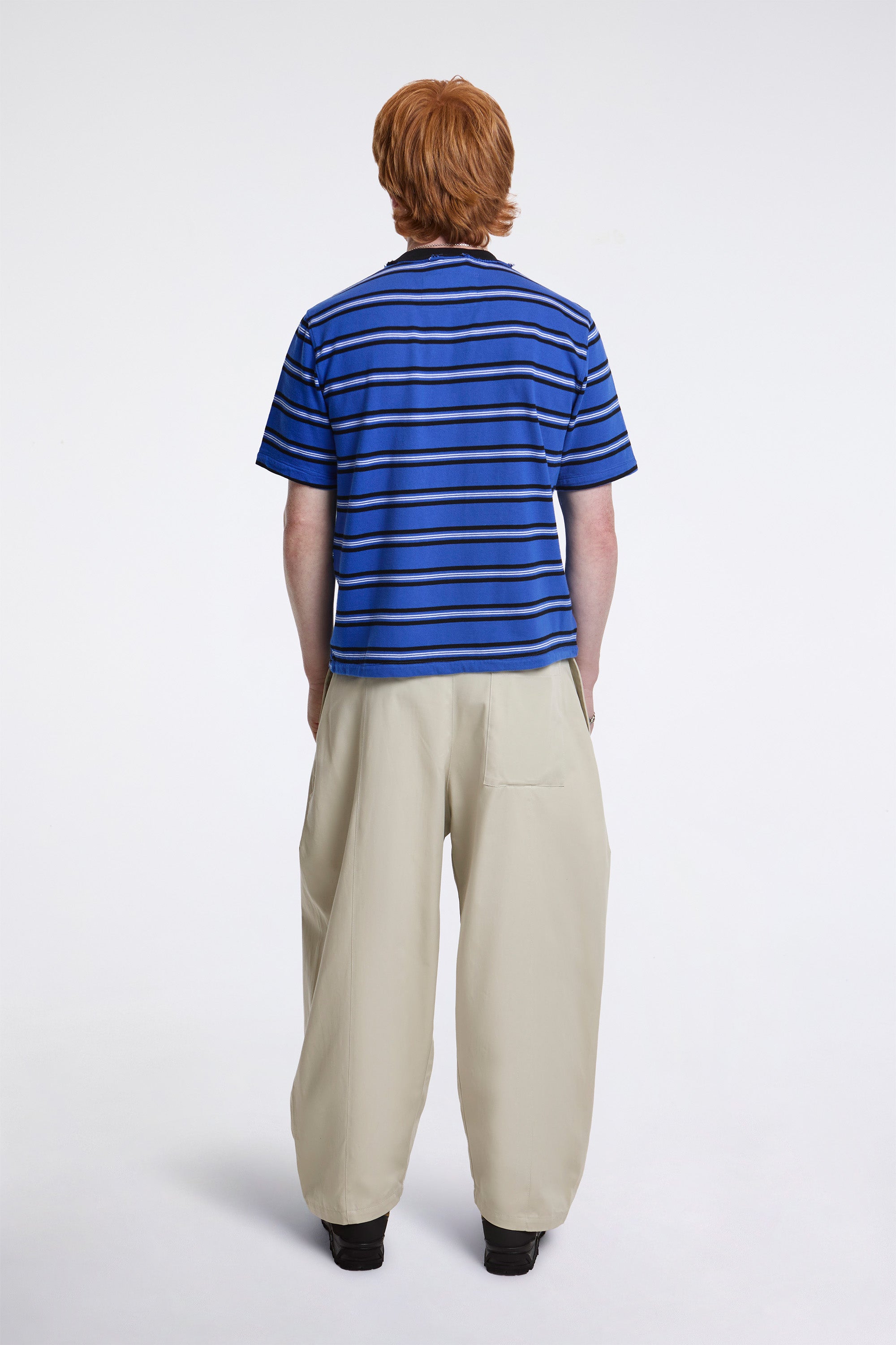 Normal Tee Ss Blue/Black/White Stripe