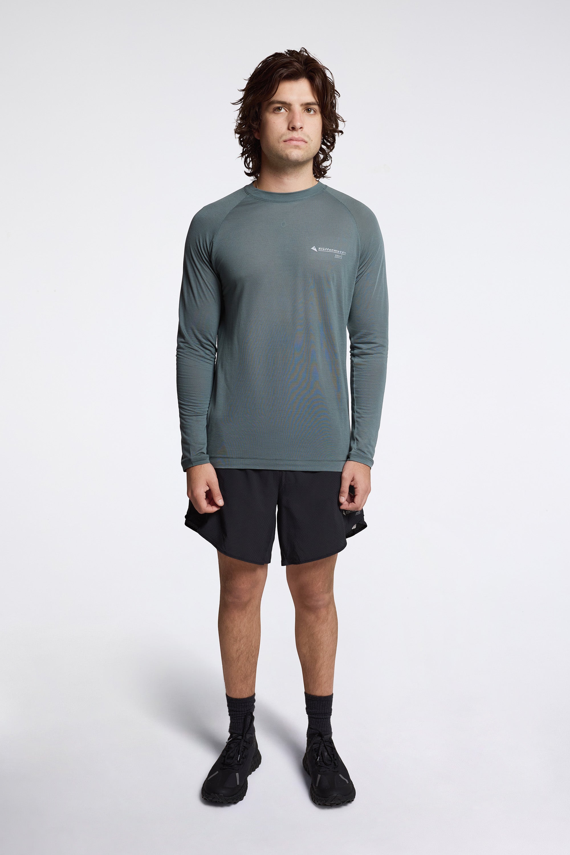 Groa Ls Tee M'S Teal Grey
