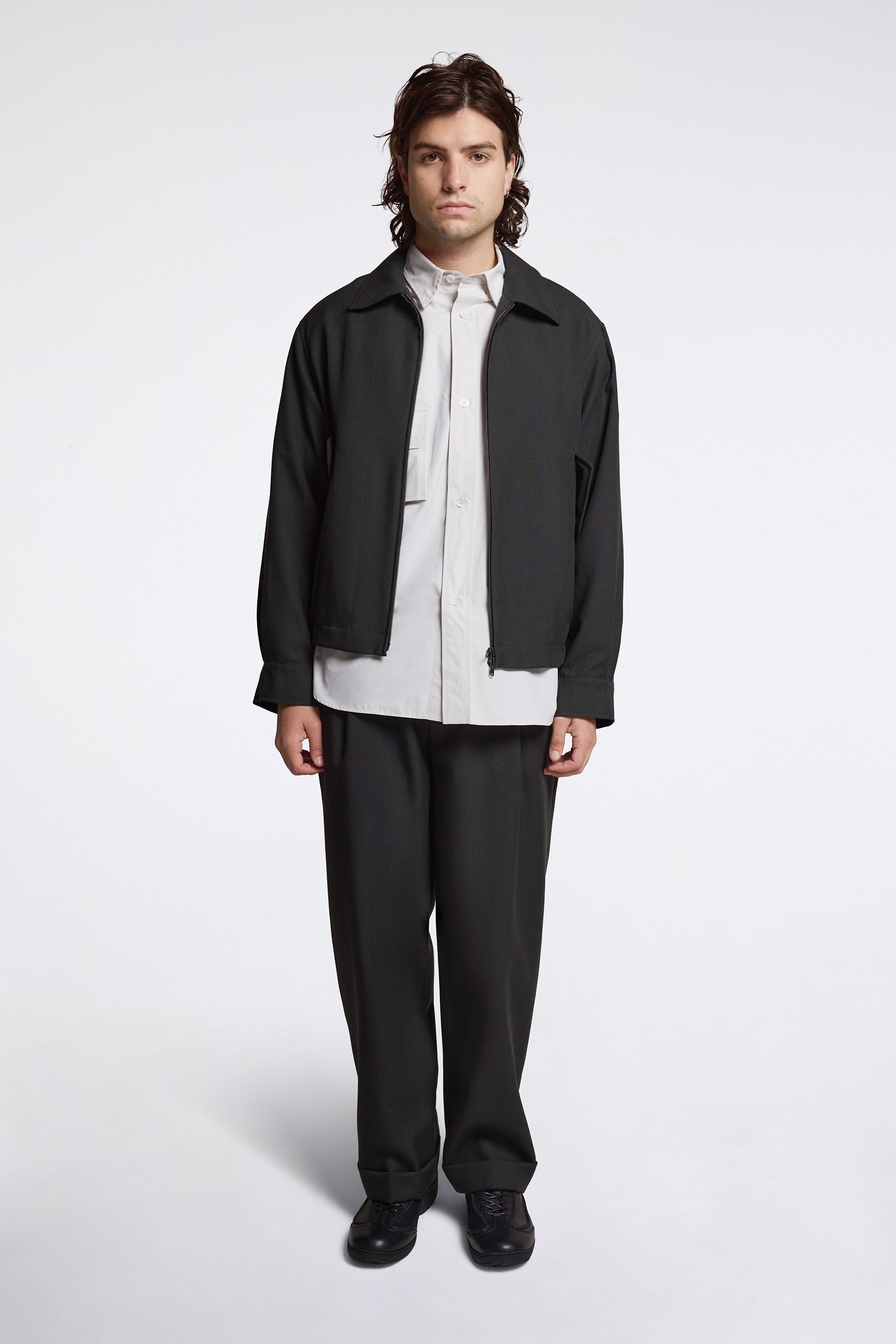 Stitch Pleat Trousers Pewter