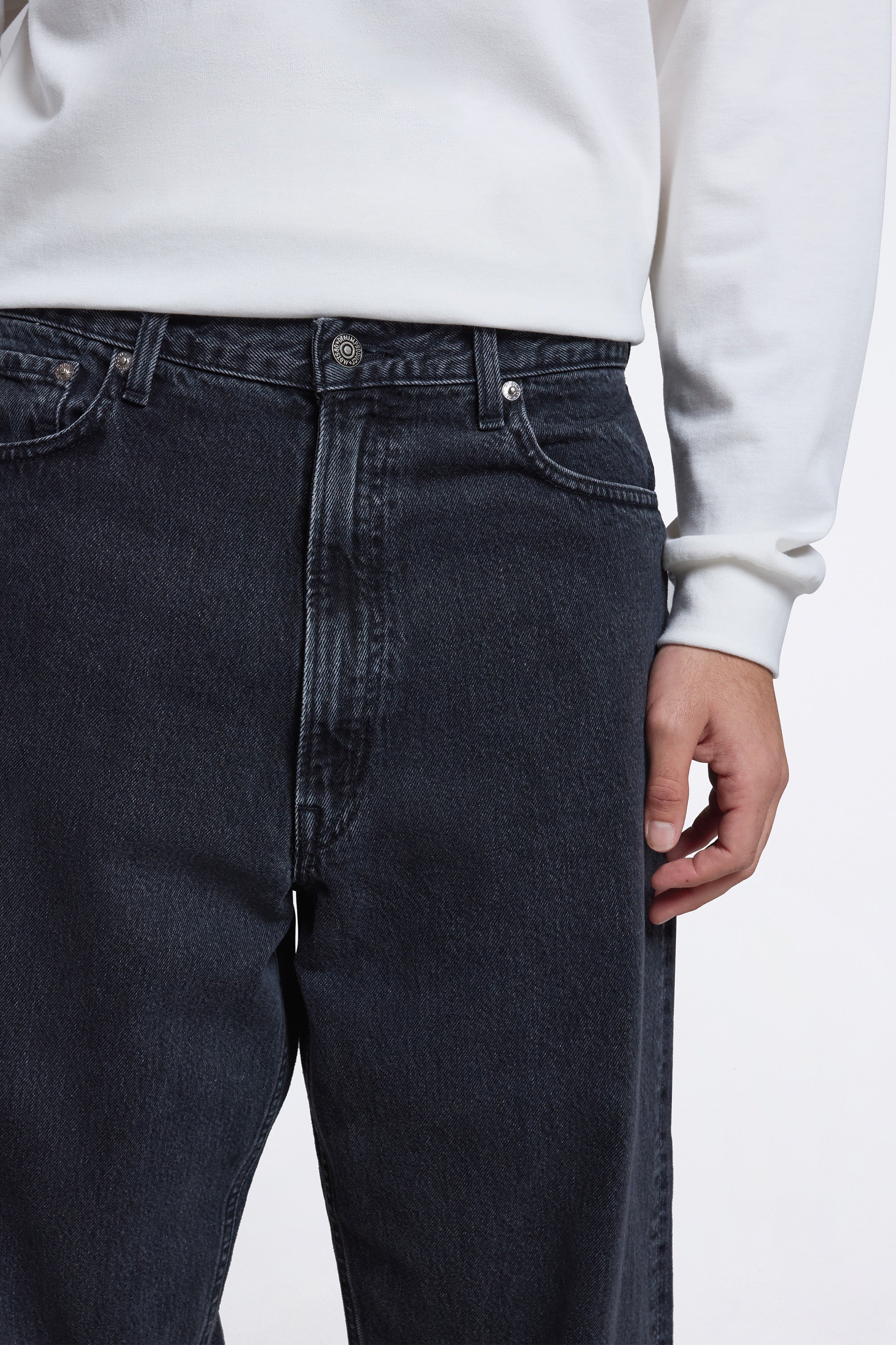 Super Dad's Denim Pants Black Denim Stone