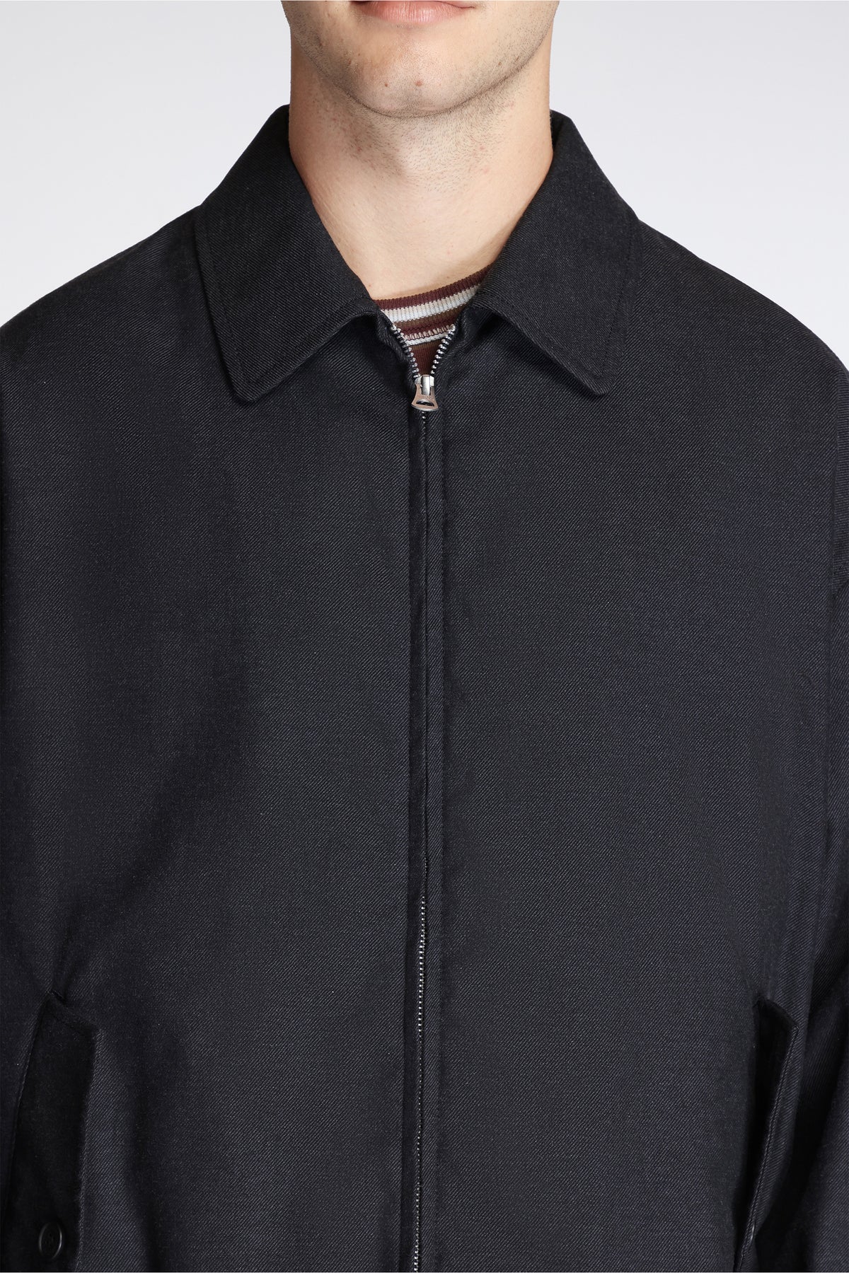 Cotton Wool Harrington Jacket Charcoal