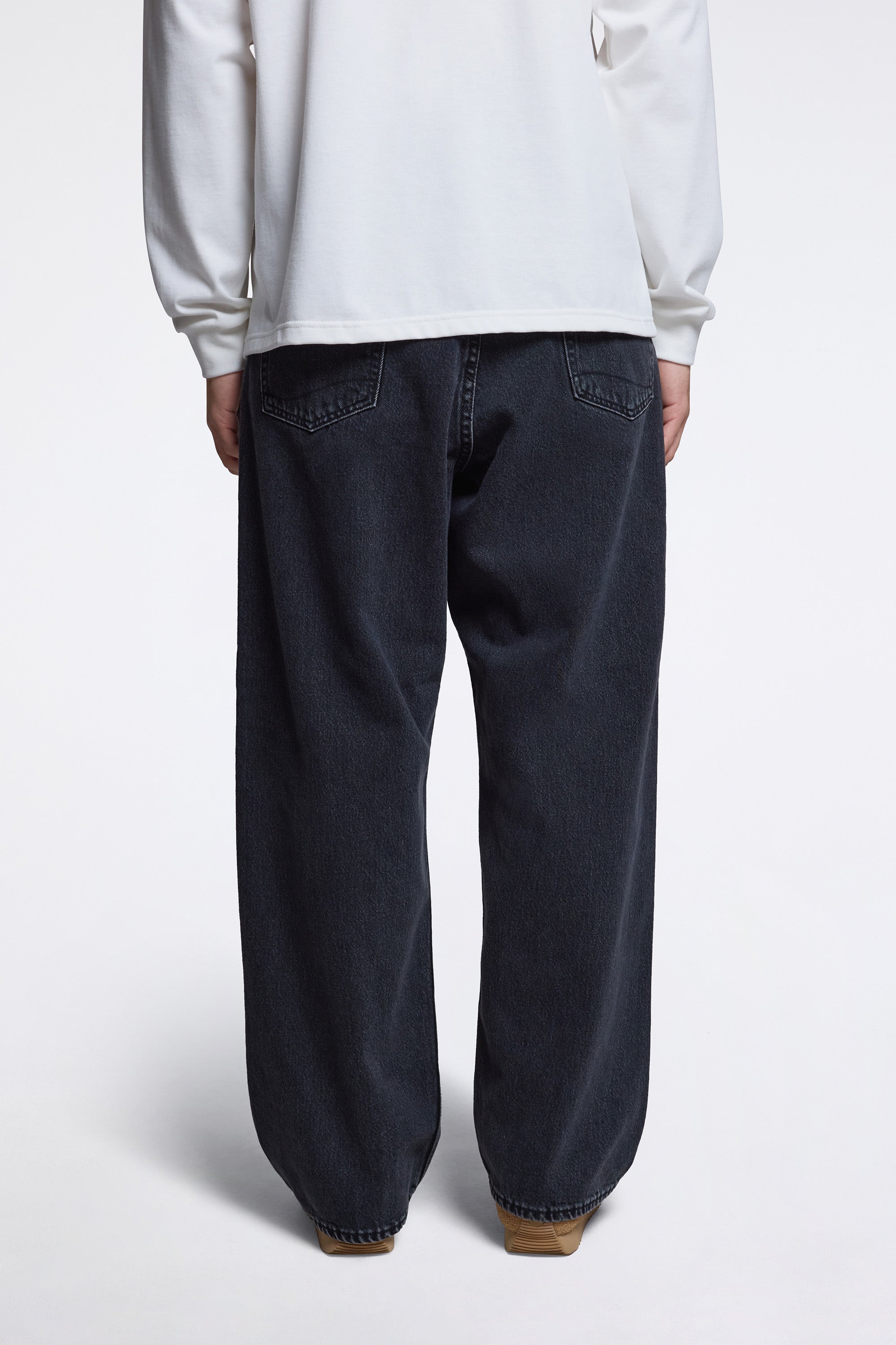 Super Dad's Denim Pants Black Denim Stone