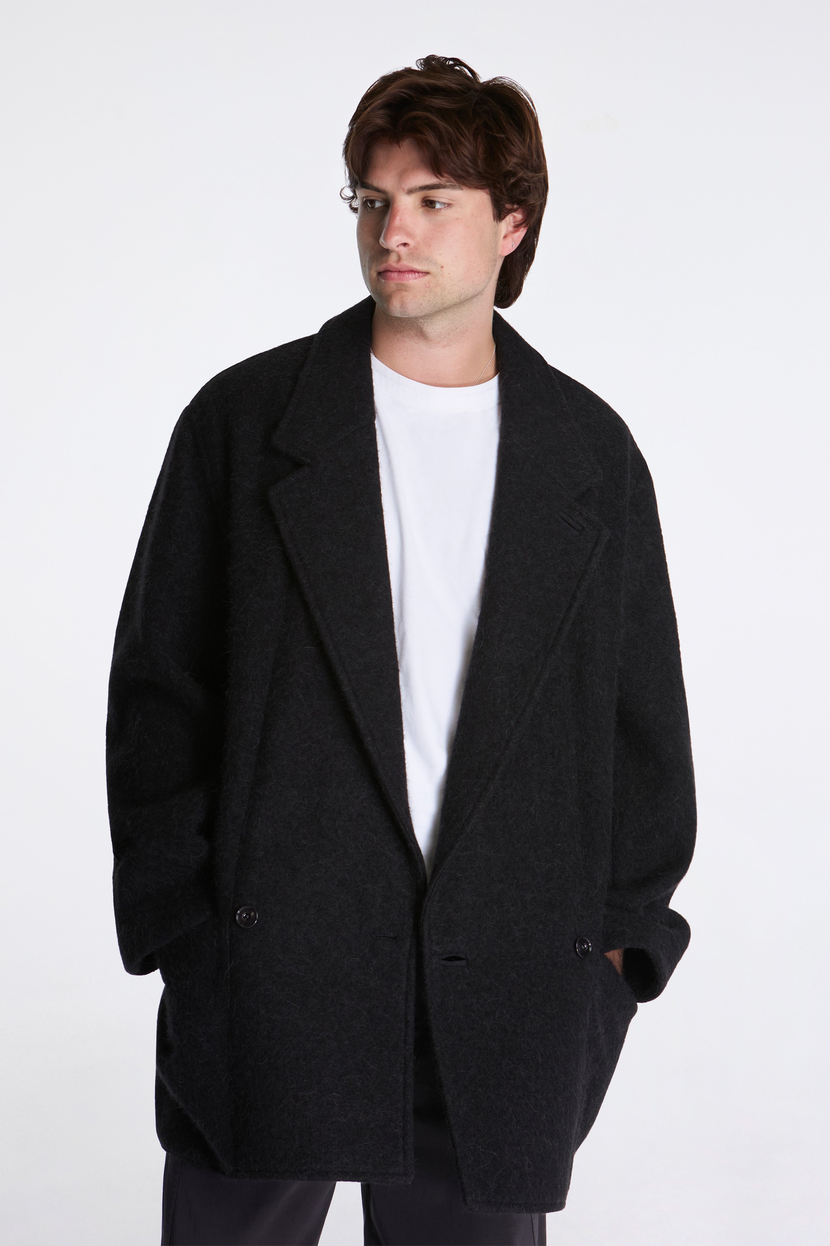 Felt Wool Jacket Black