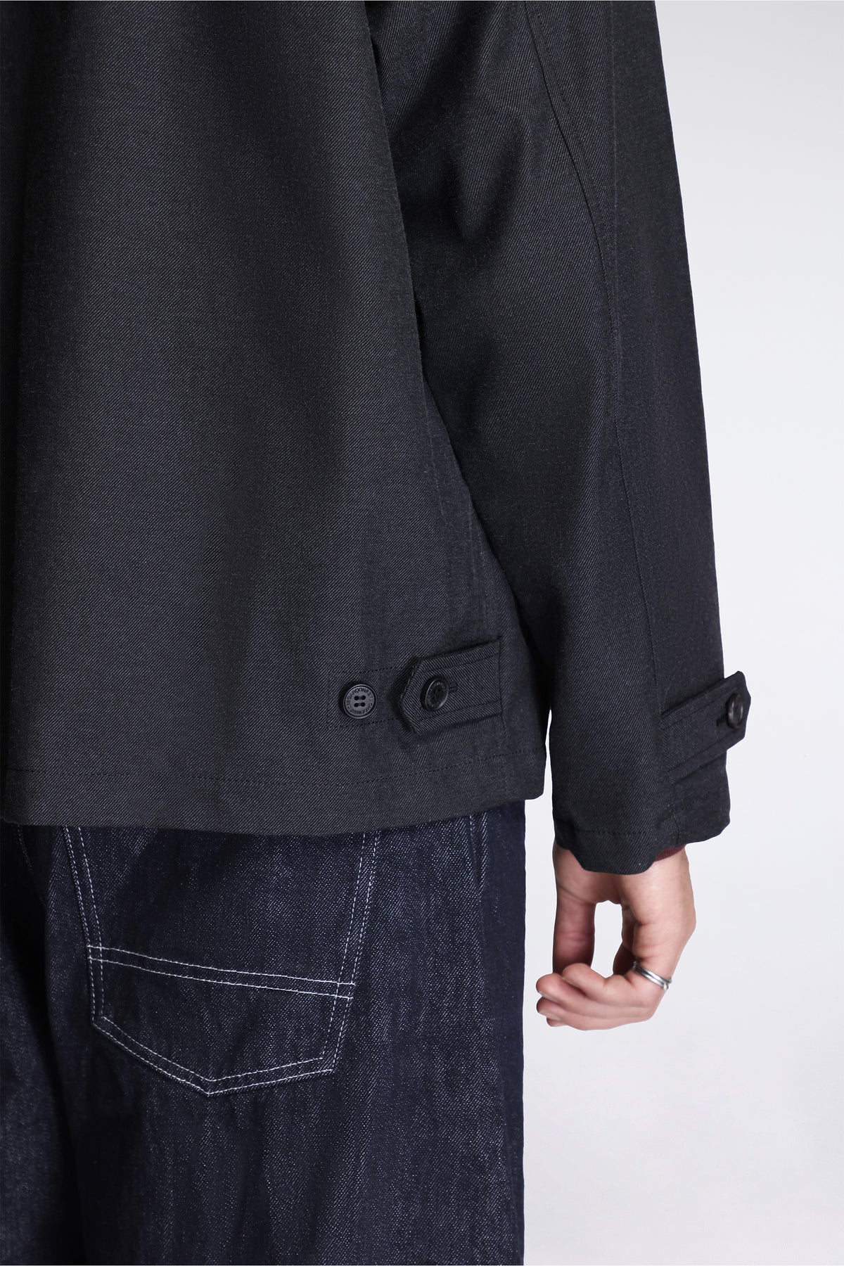 Cotton Wool Harrington Jacket Charcoal