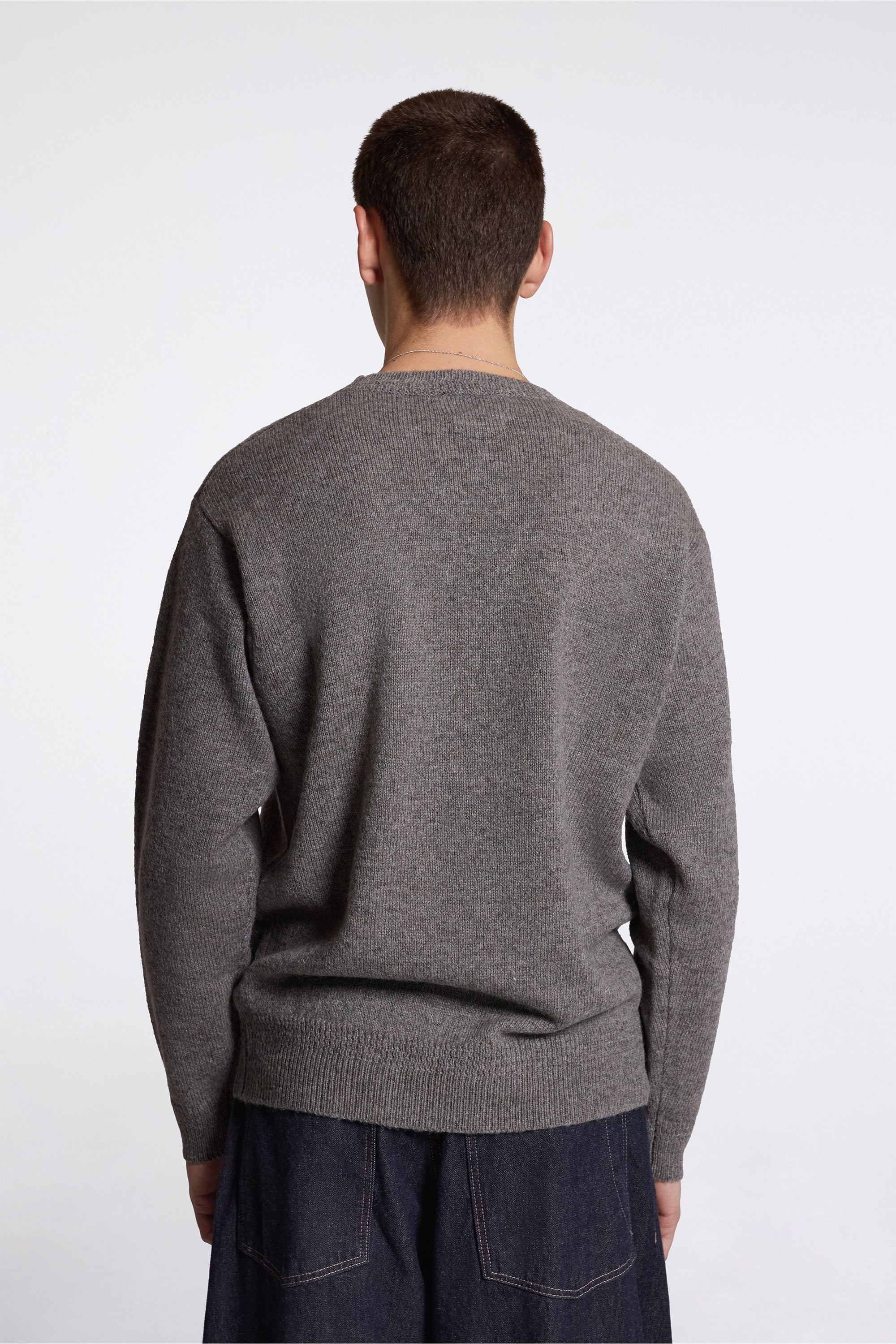 Shetland Wool Crew Stone Heather