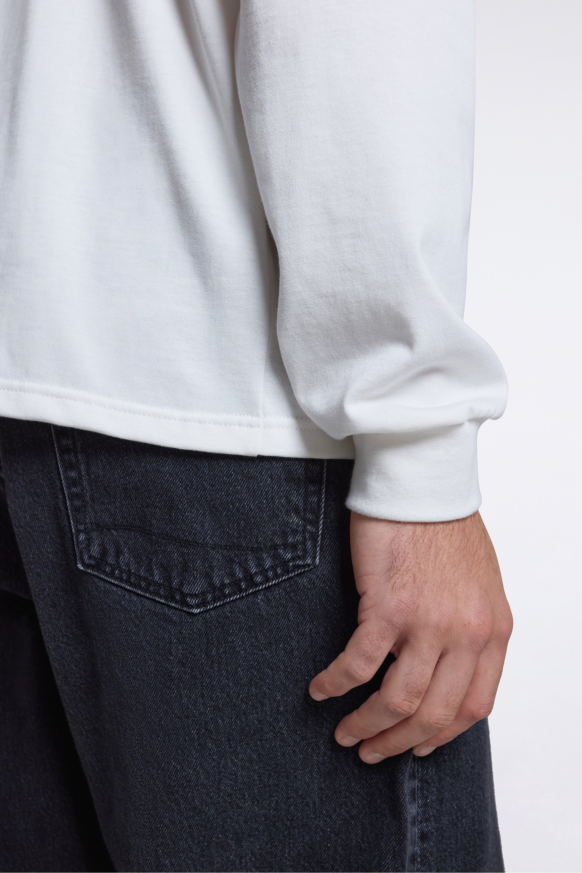 Sturdy Cotton Long Sleeve T-Shirt White