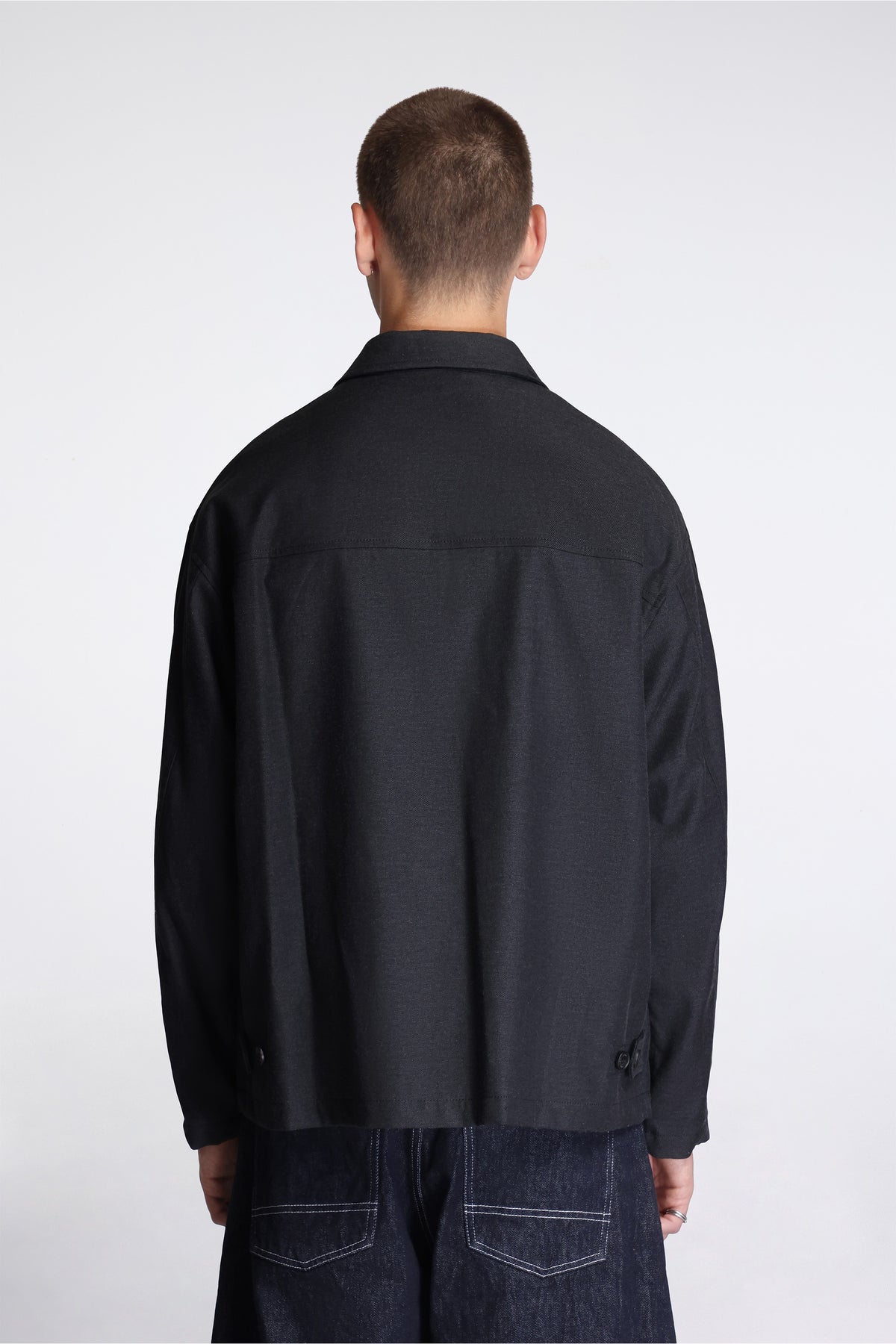 Cotton Wool Harrington Jacket Charcoal
